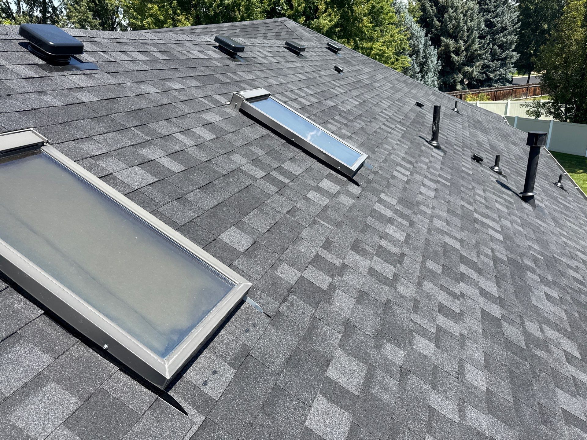 Complete Residential Roof Replacement Featuring Gray Architectural Shingles in Meridian by Olive Roofing