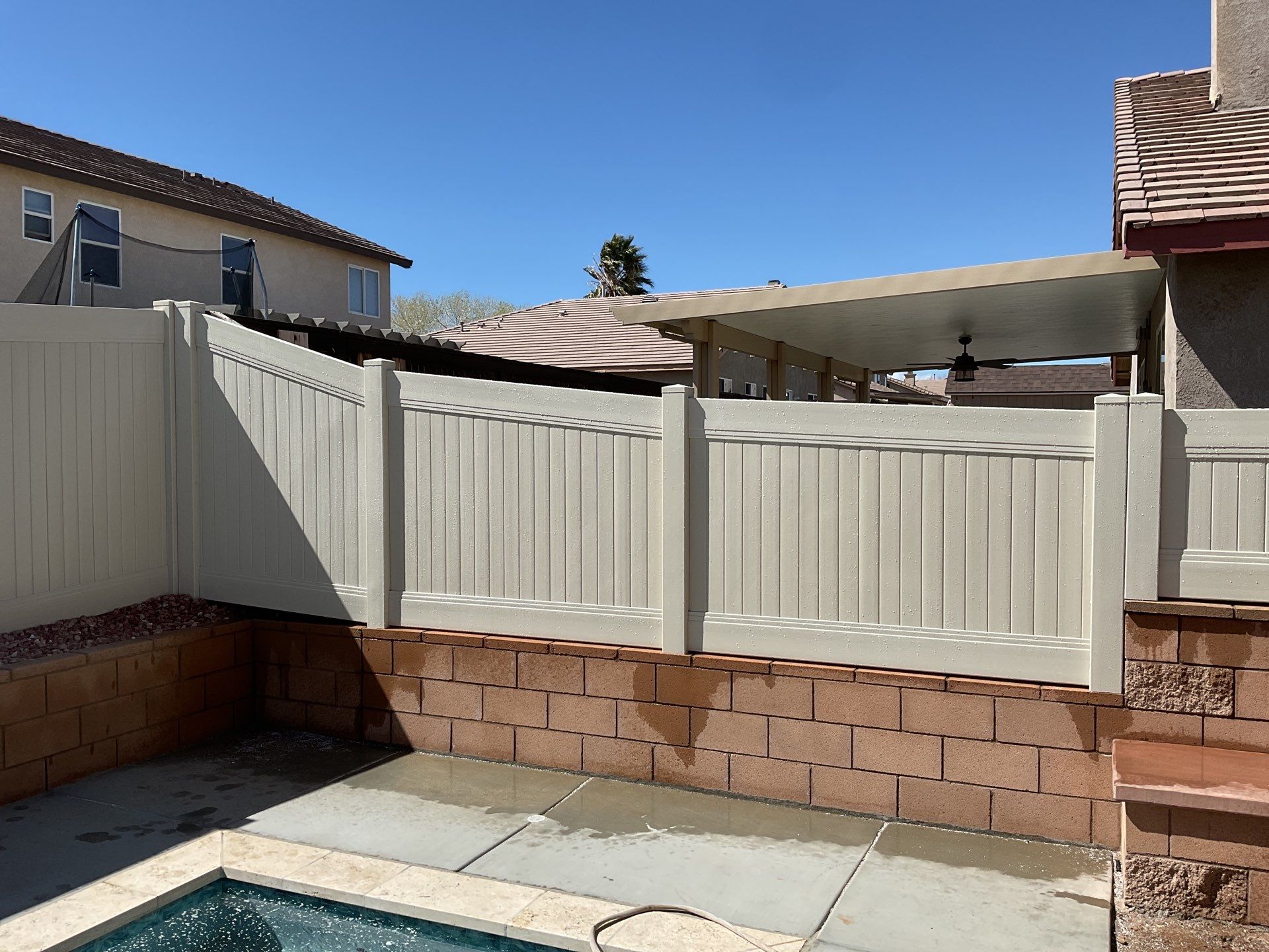 Fence Installation using Vinyl by Fence Guys Inc. 