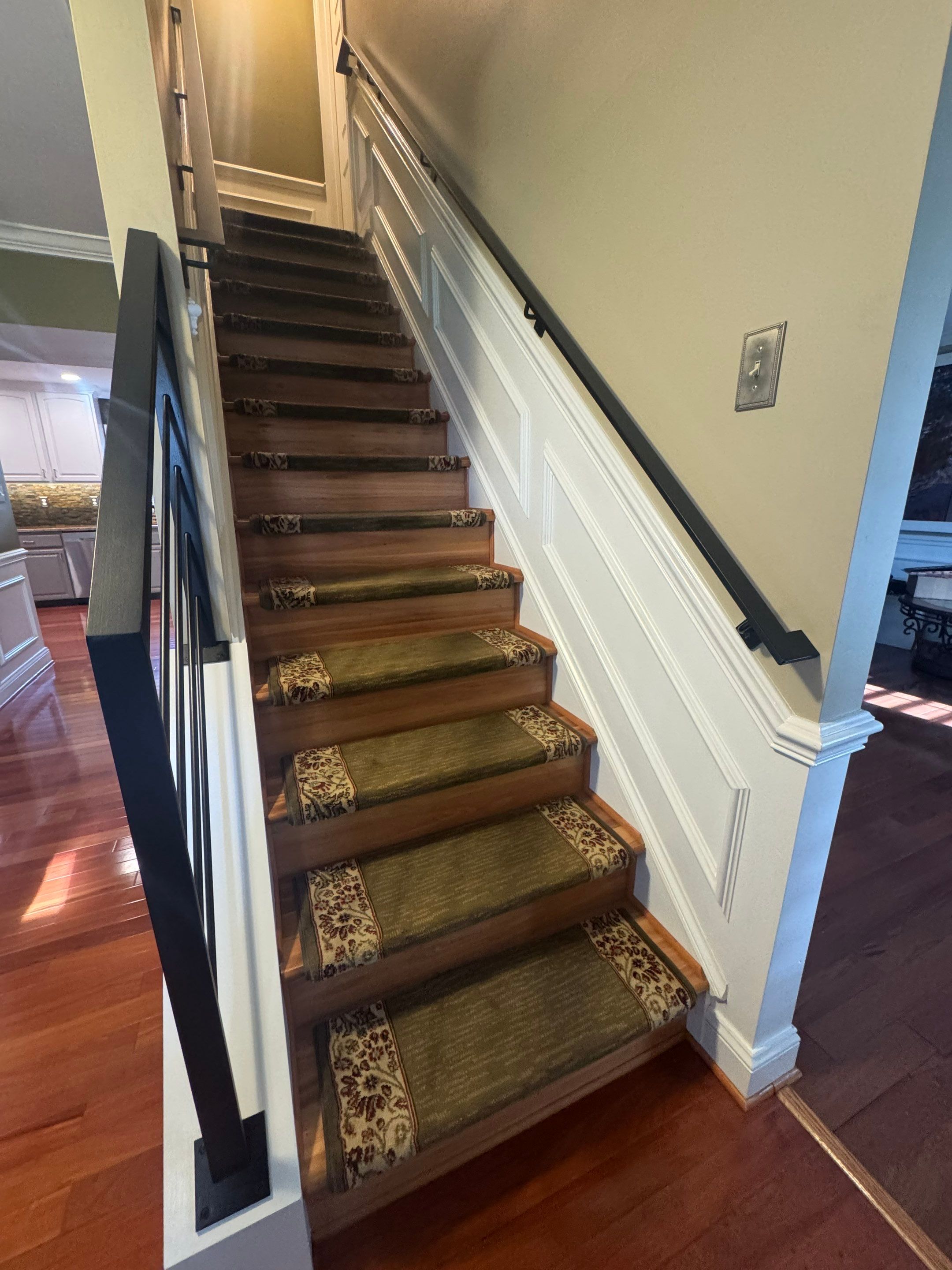 Modern Minimalist Interior Railing – Custom Steel Flat Bar & Round Infill by Capitol Iron Works