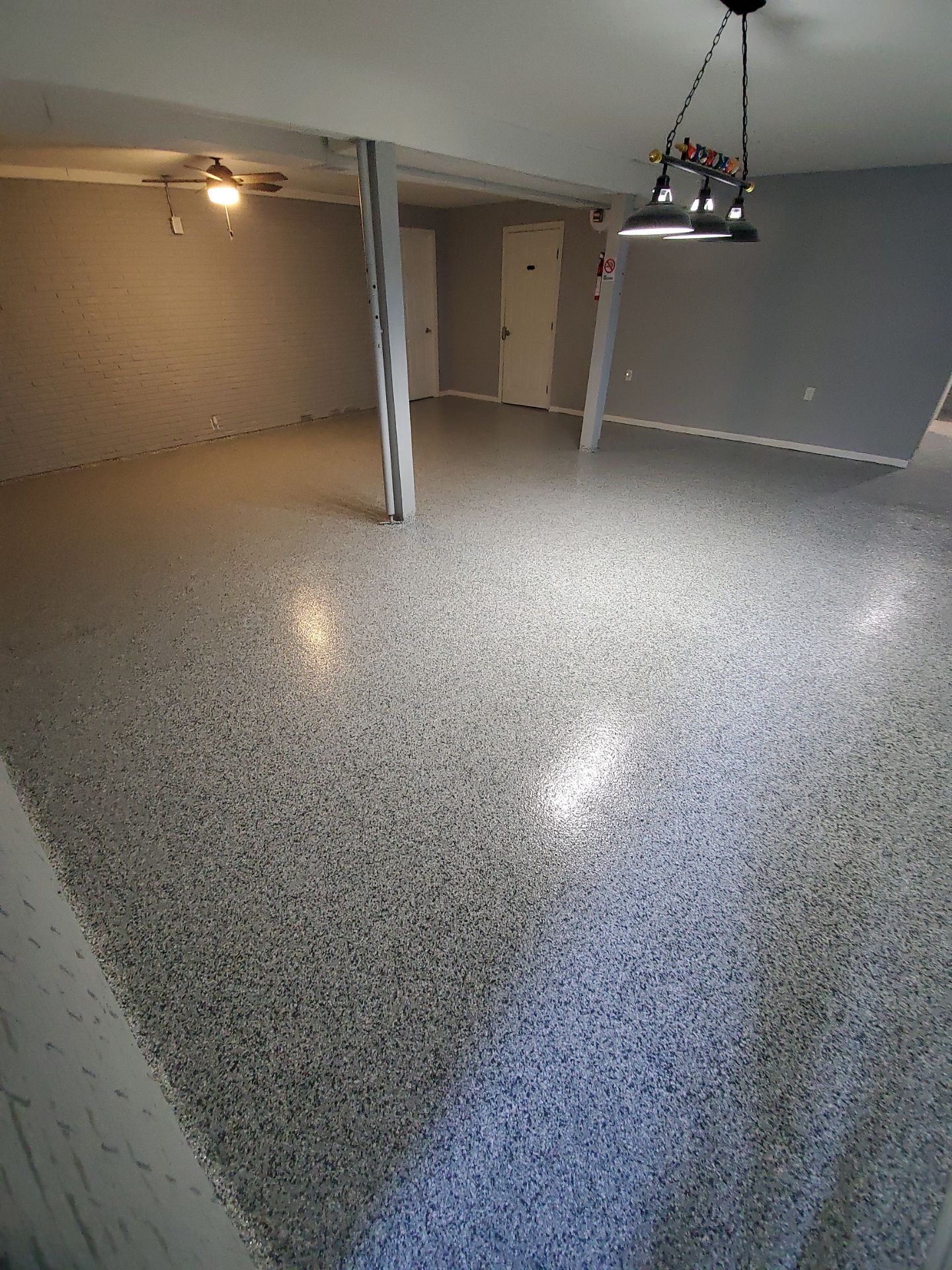 Gravel Flake Basement Floor  by Level 10 Coatings