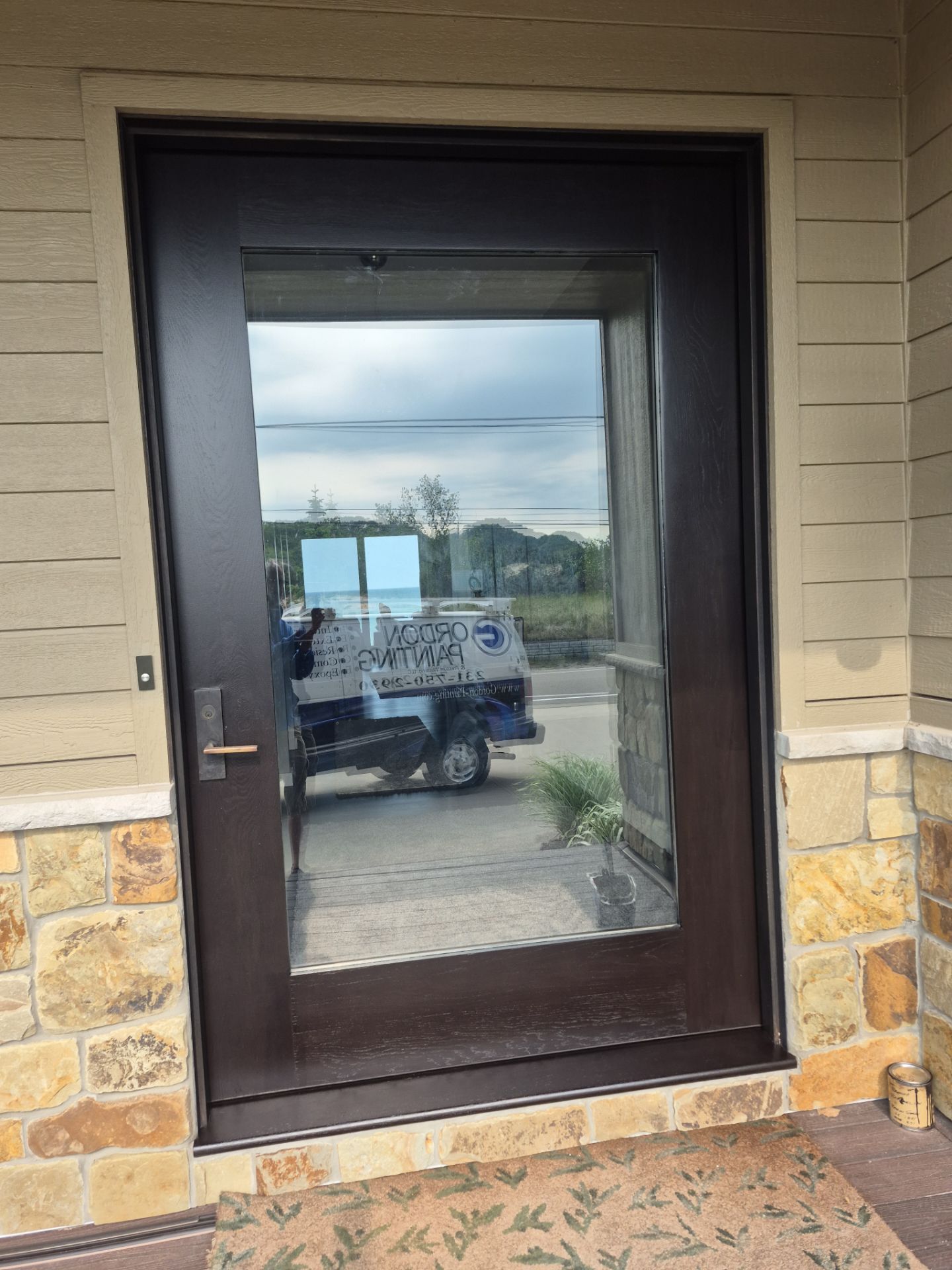 Front Door Refinish – Fresh Stain for a Warm Welcome by Gordon Painting