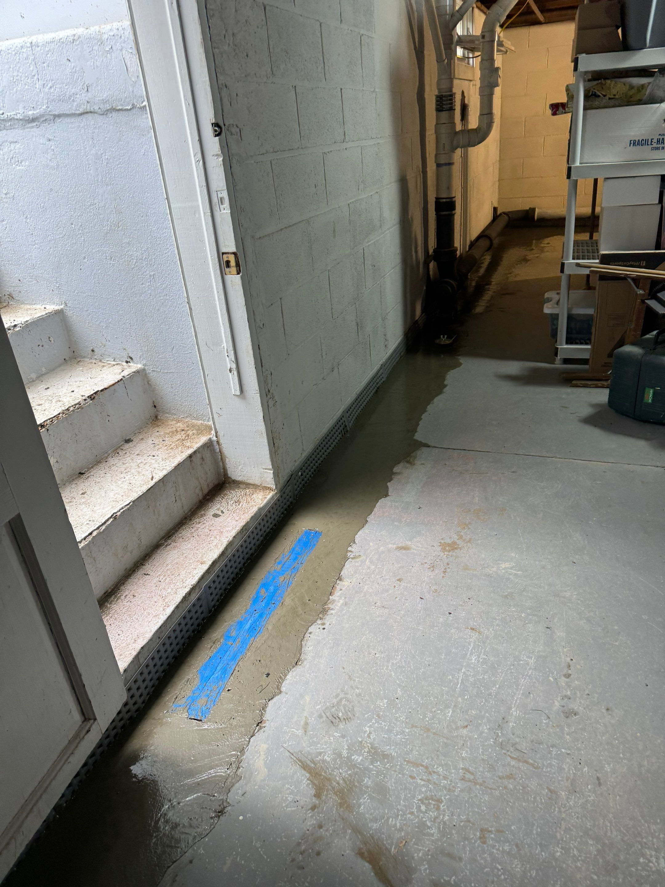 Interior French Drain Boonton NJ by Pure Service Pro, LLC 