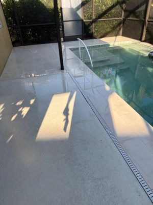 Travertine Sealing and Pool Deck Restoration in Sun City Center