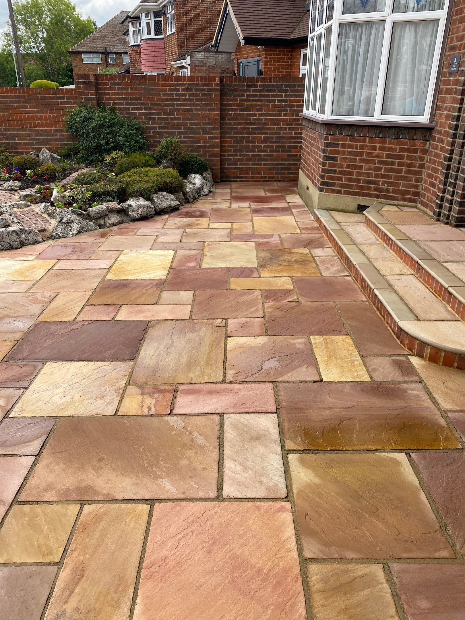 Driveway and Rockery clean using honda 21 ltr/min by Ges Exterior Cleaning ltd