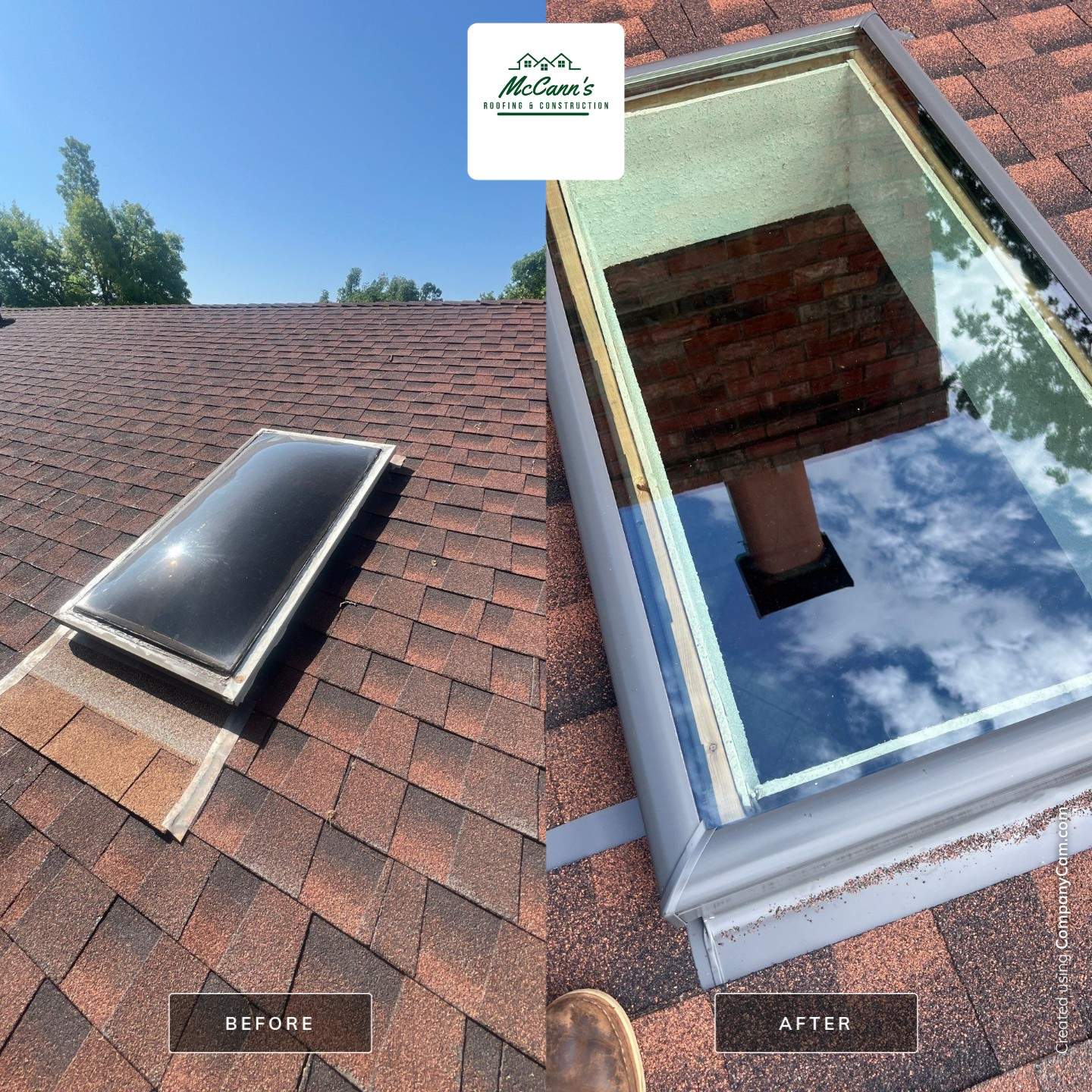 skylight replacement in Edmond by McCann's Roofing and Construction