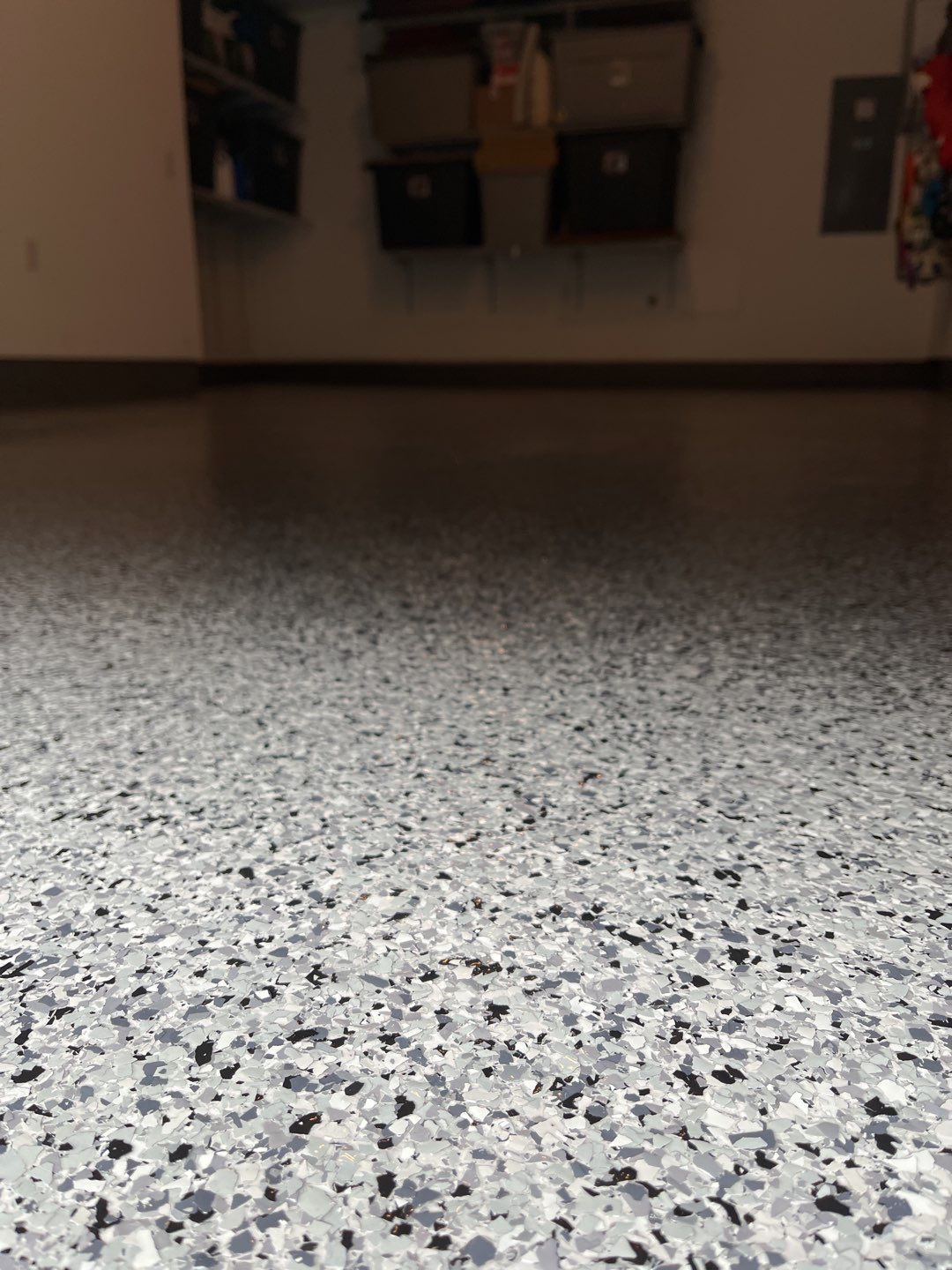 Garage Floor Coating using Penntek in Nightfall by Spectrum Painting, LLC