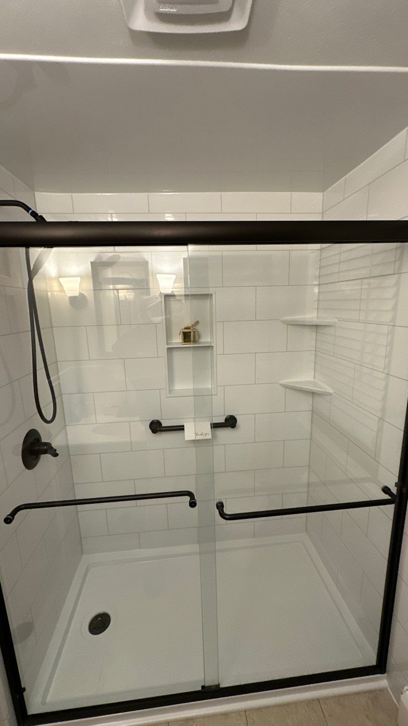 Tub to Walk-in Shower Conversion in Chicopee, MA by Yankee Home Improvement