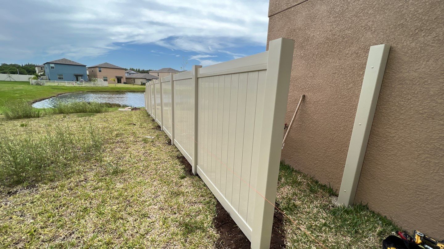 Sun City Center, FL 6ft. Tall Tan Vinyl Privacy Fence by Asap fence and gates, LLC