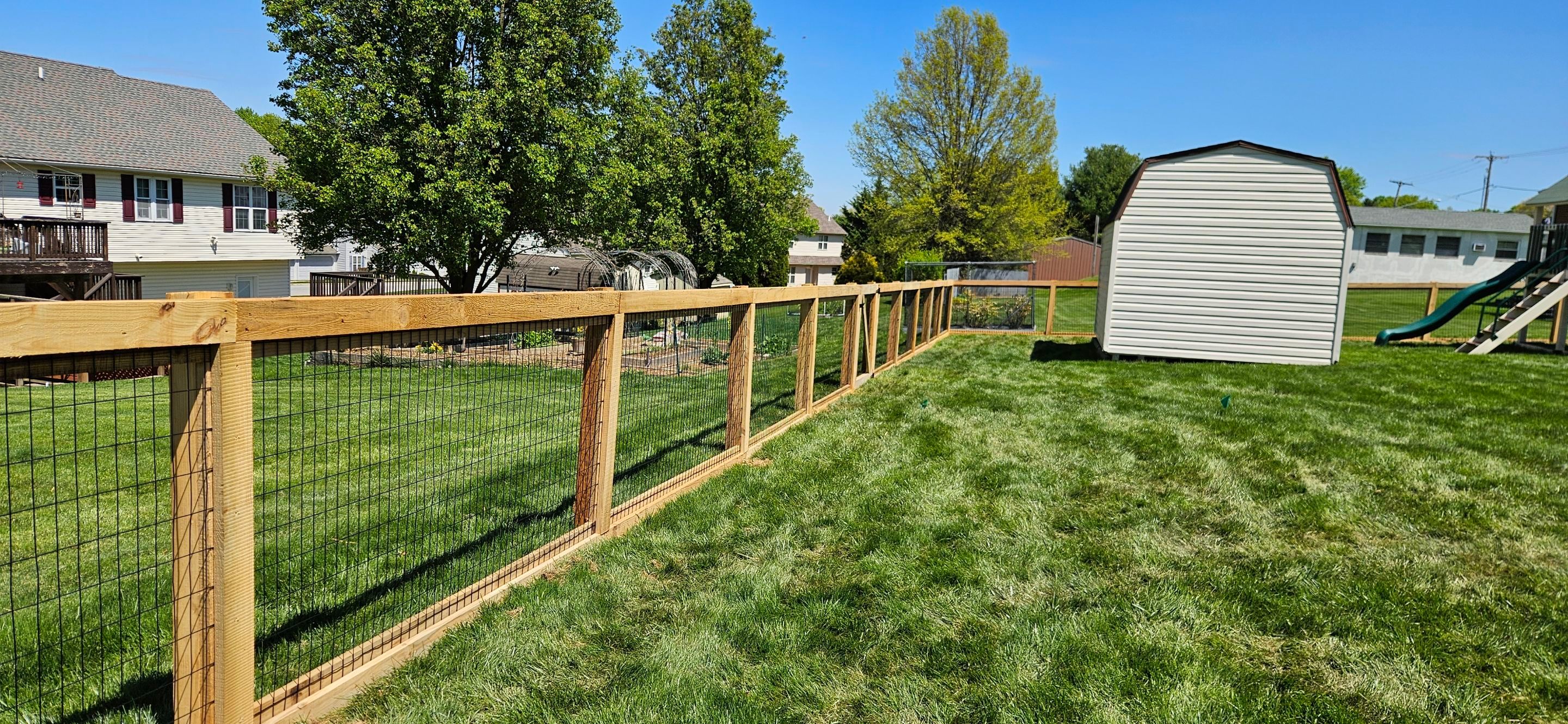 Picture Frame with Black Coated Wire by Kingdom Fence & Supply