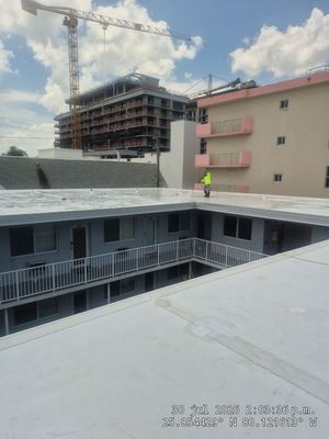 TPO Flat Roof Installation and Deck Repair in Miami Beach
