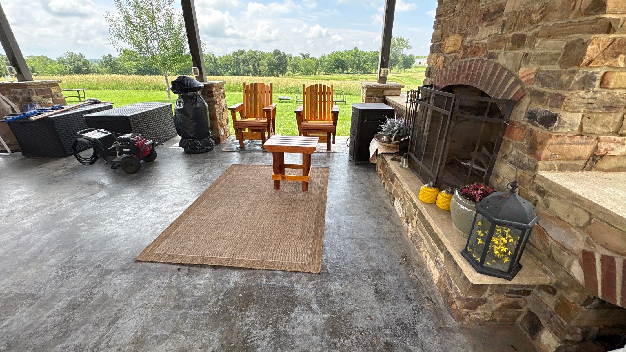 Custom Back Patio Resurface - Kearney, MO by Big Red Decorative Concrete, LLC