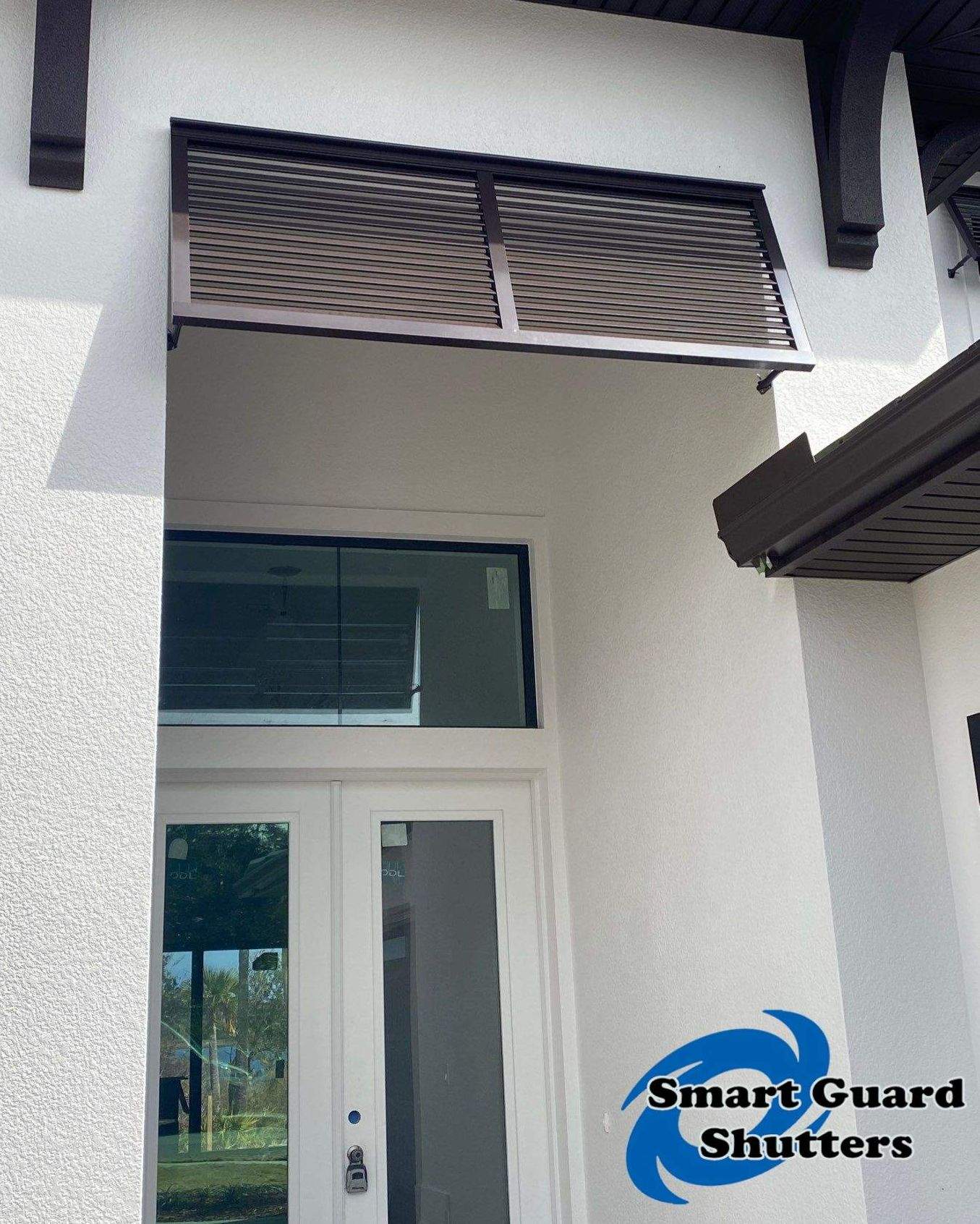 Decorative Bahamas in Grey Brown by Smart Guard Shutters