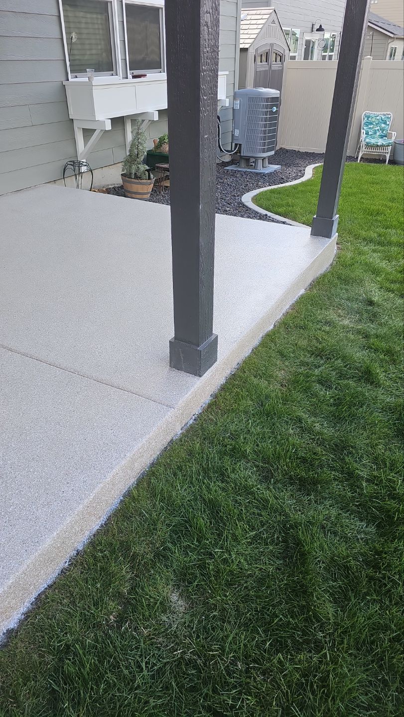 Patio Transformation using Sandstone by Croc Coatings, LLC