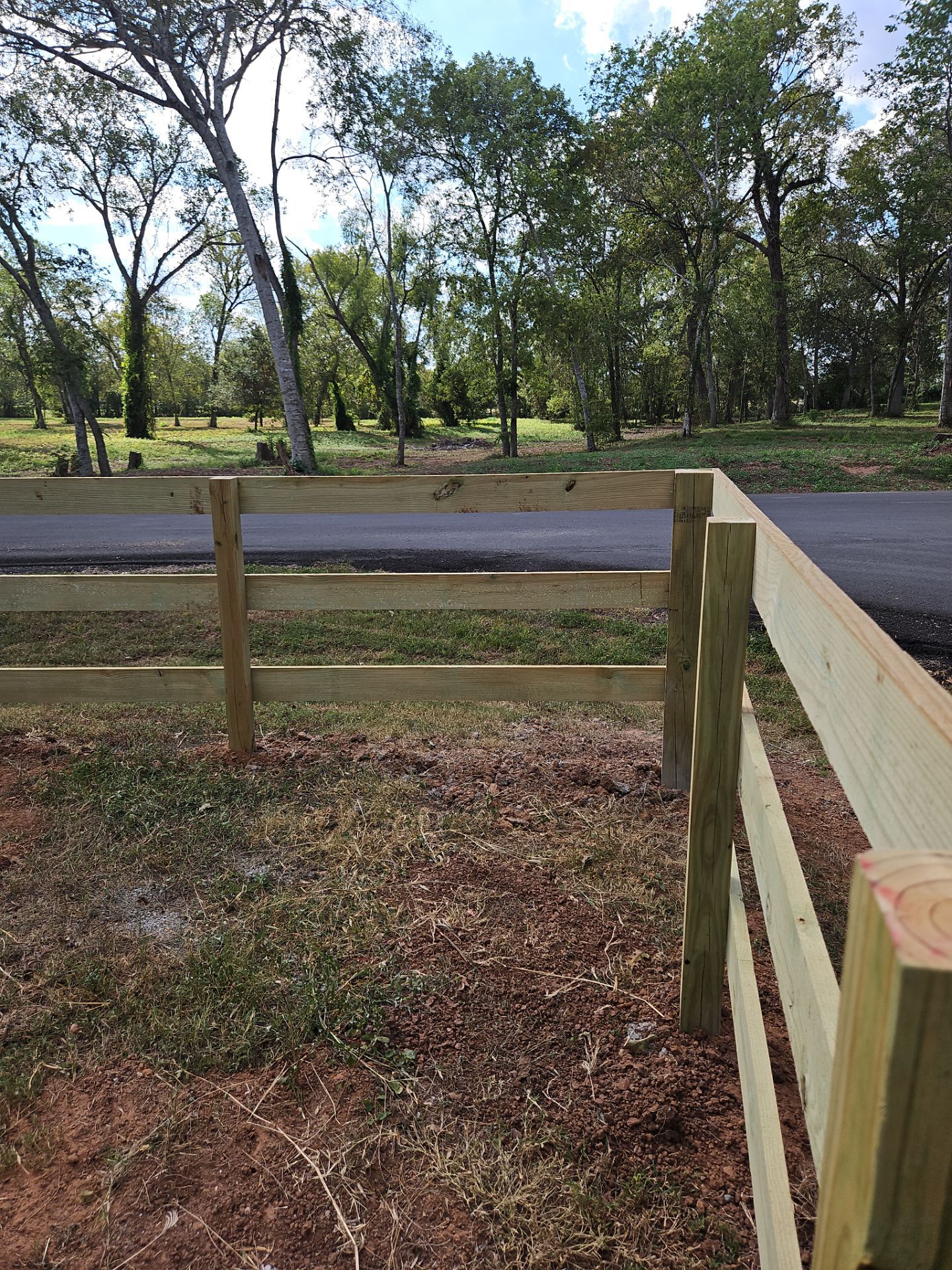 Ranch Style fence Plus Iron installation by Tim's Fences