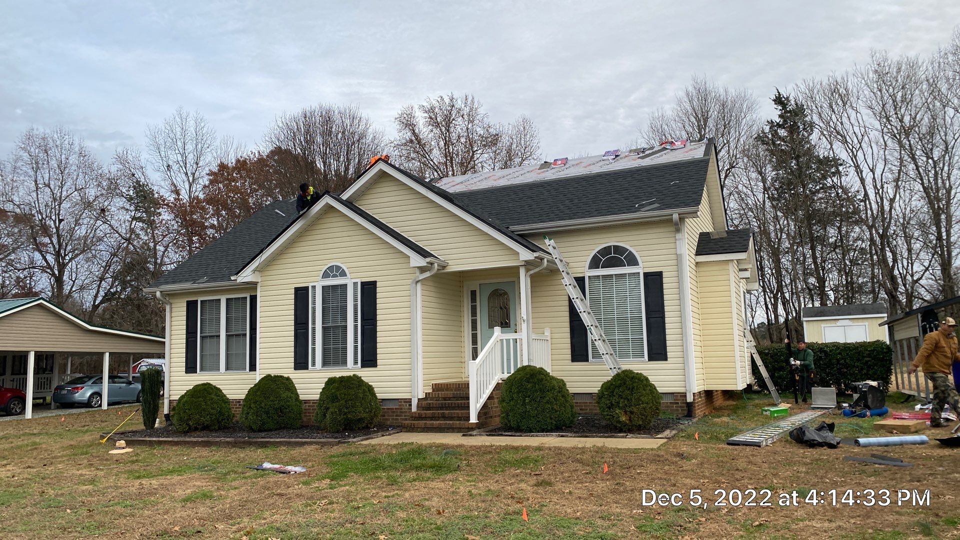 Roof Replacement using Gaf HDZ Charcoal by Just In Time Roofing and Restoration