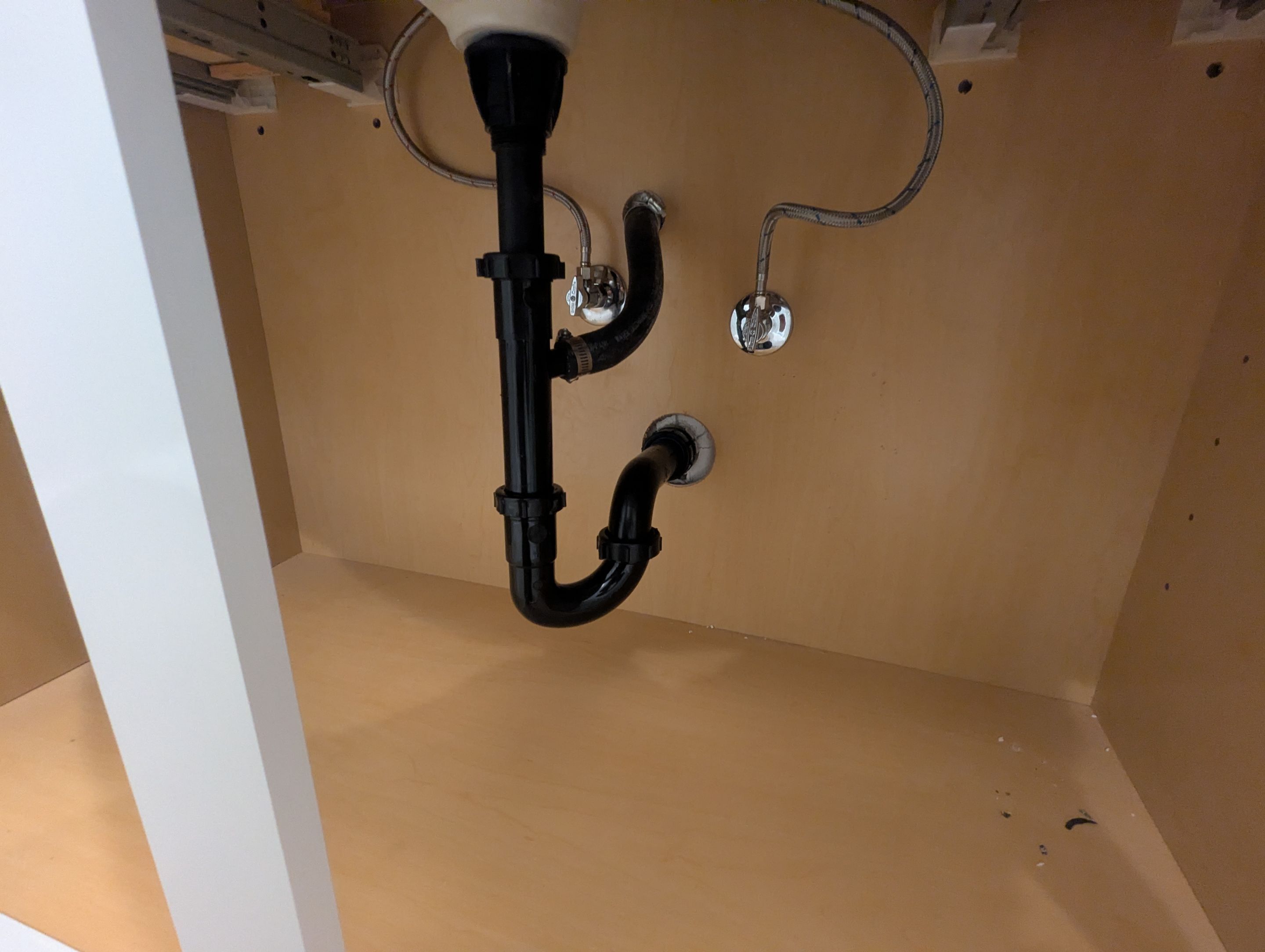 Setting Finish in a new Custom Home by Professional Plumbing Inc 