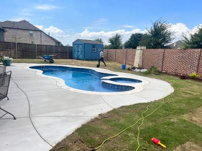 Freeform Pool with Spa