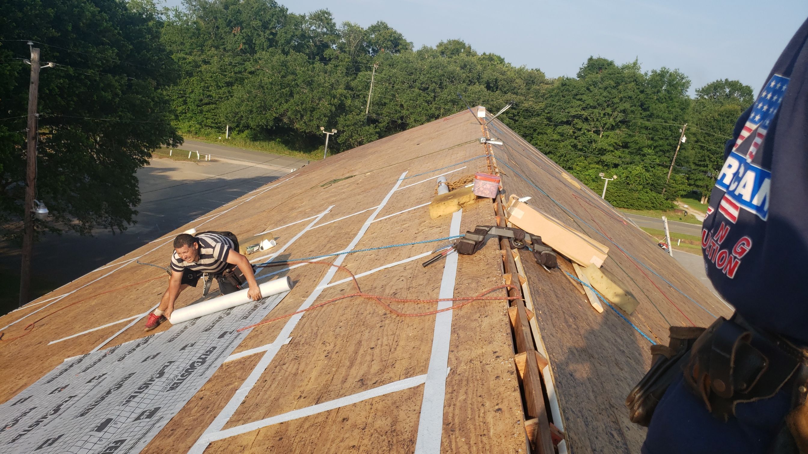 Residential Roofing Installation using Roof Replacement by American Roofing & Construction LLC