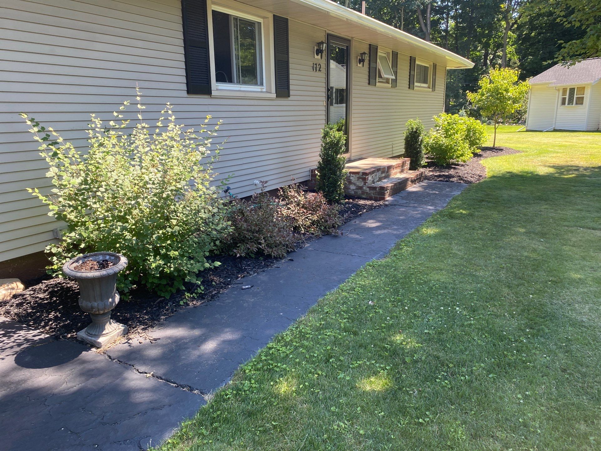 Rolled Slate Stamp Walkway by NG Masonry & Construction LLC
