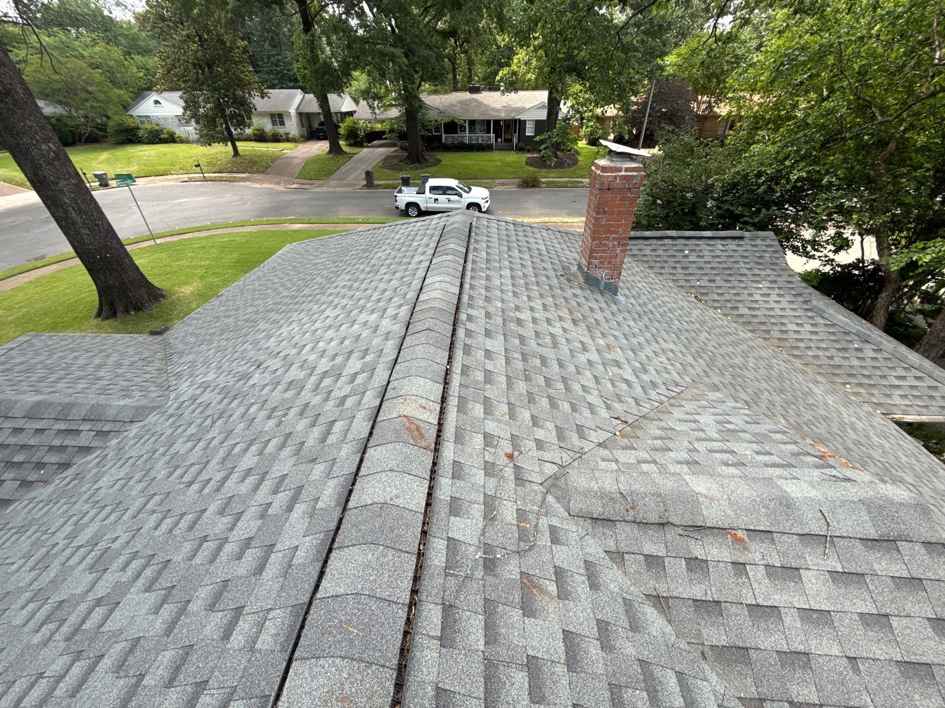 Tree Damage Restoration and Asphalt Shingle Roof Replacement in Memphis by Revival Roofing Services