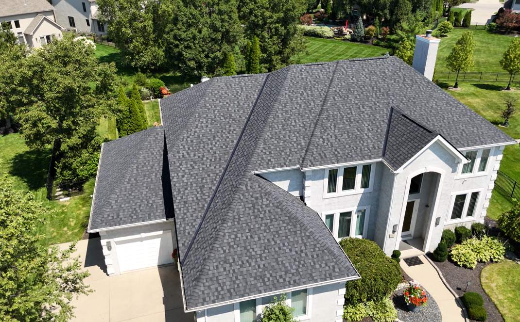Asphalt Shingle Roof Replacement for Stucco Residence in Westerville by Assured Restoration
