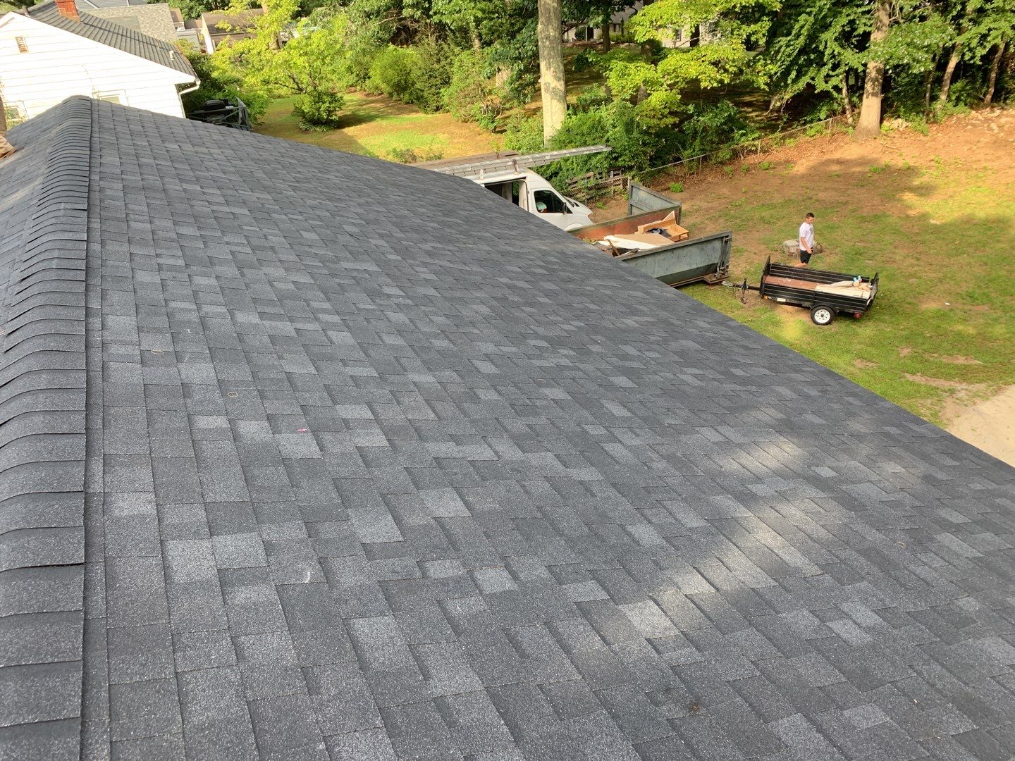 Siding Installation using Certainteed monogram charcoal gray Owens Corning Onyx Black by A Plus Exterior