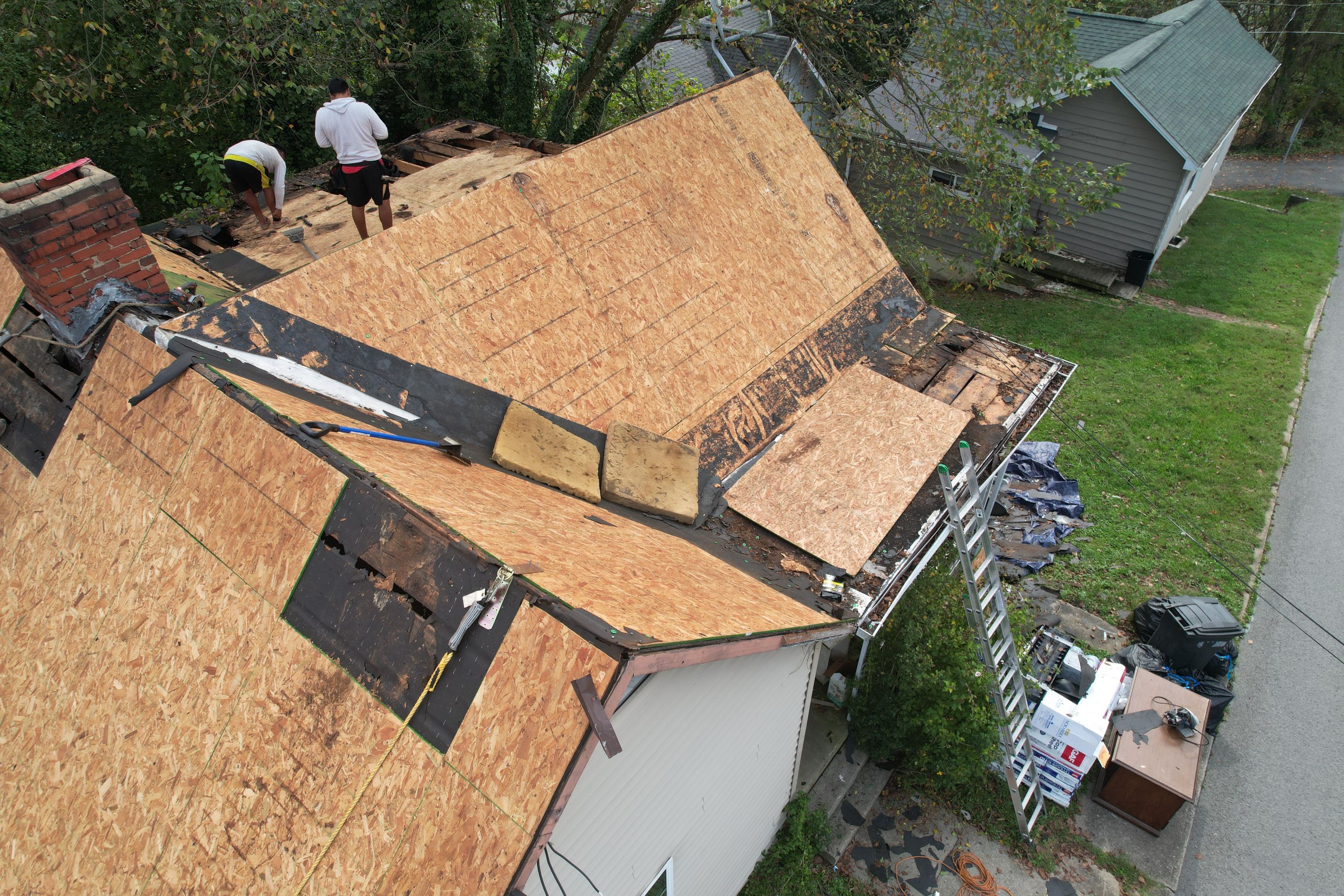 Residential Roofing Installation using GAF TImberline HDZ Hickory by Rainstoppers Roofing
