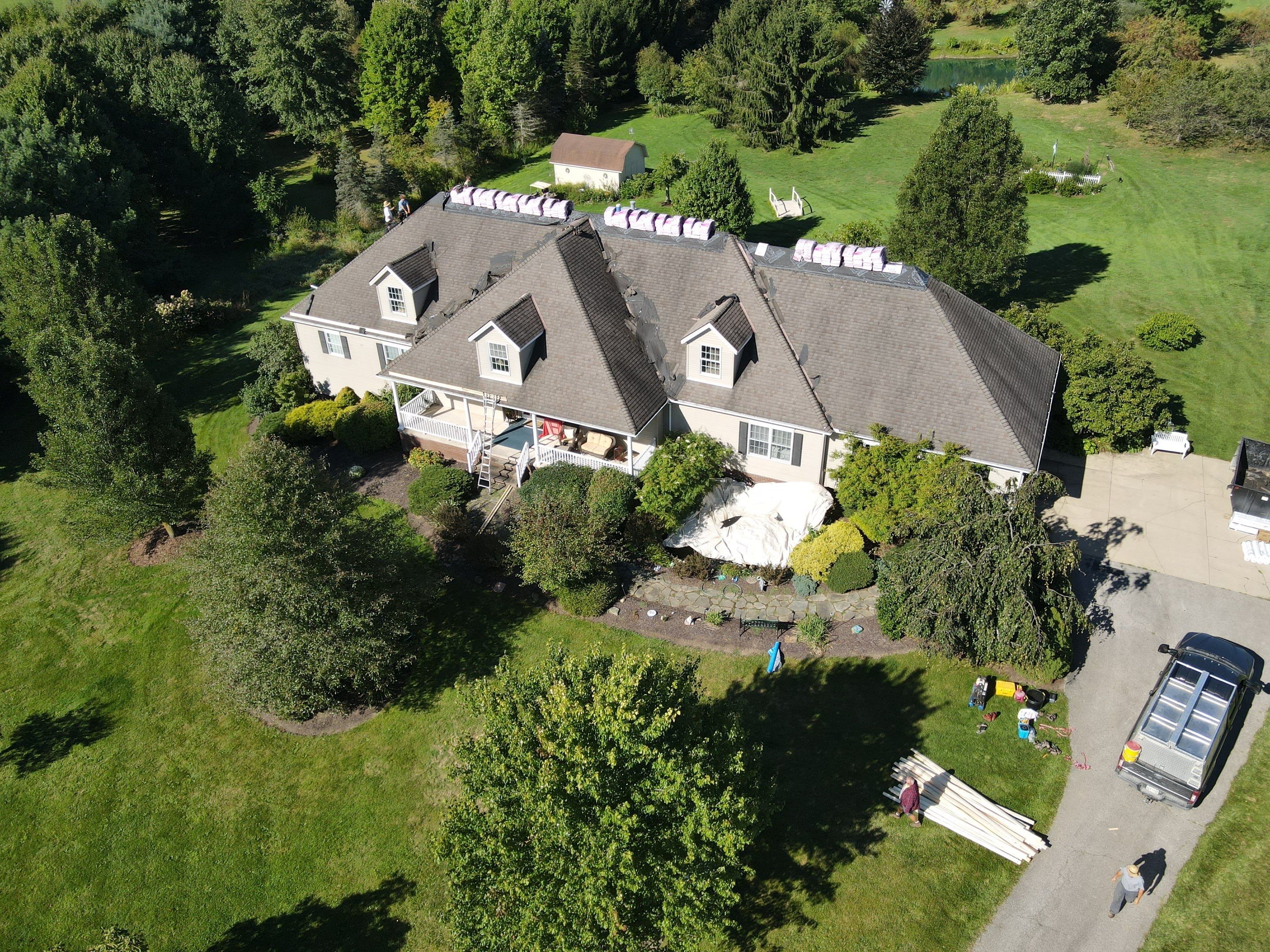Steep roof in Chagrin Falls get MAJOR UPDATE! by Cornerstone Roofing And Siding