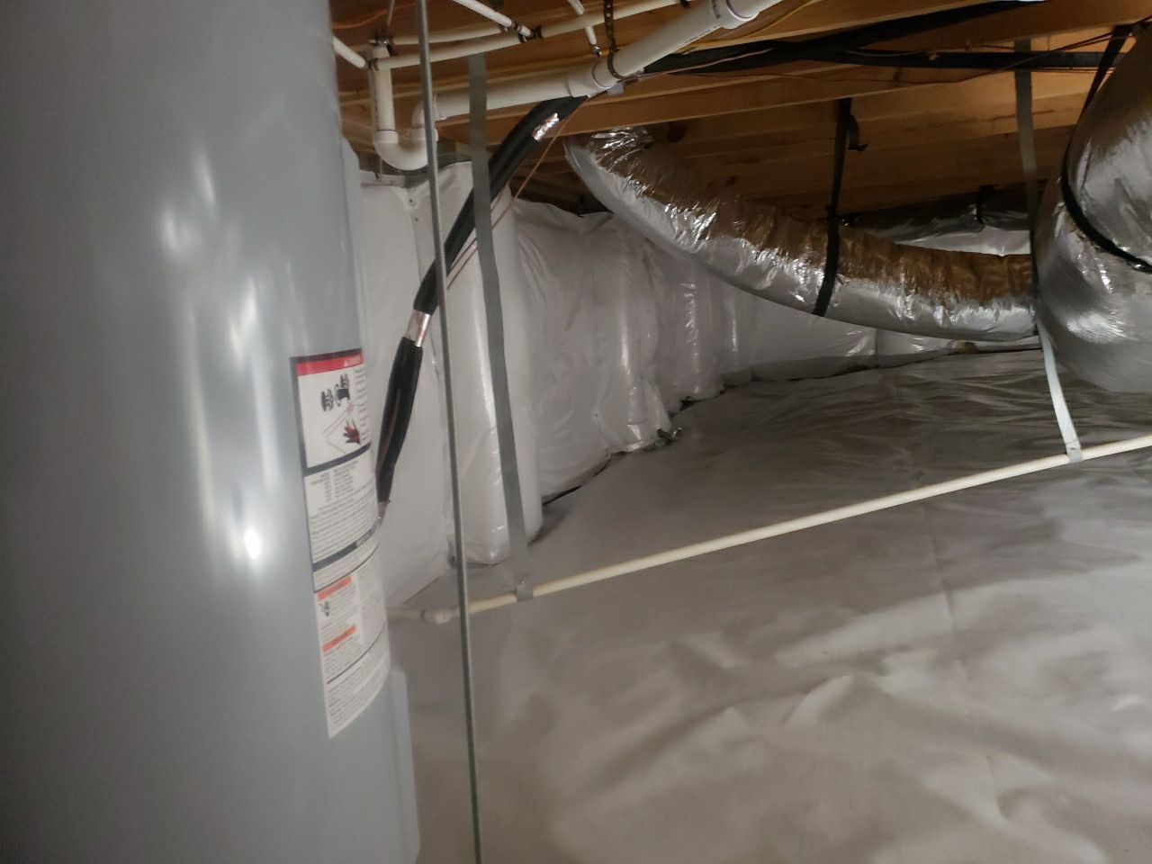 Crawl space encapsulation and exterior drainage by Power Wash Masters LLC