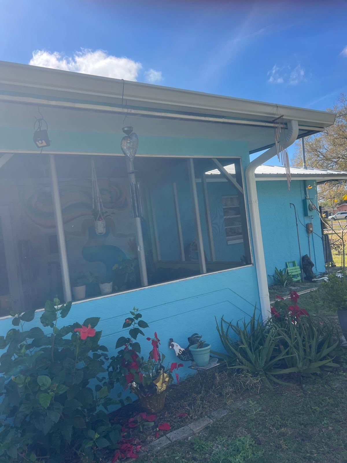 Aluminum Downspouts with Splash Guards in Fort Myers FL by Gutter Professors