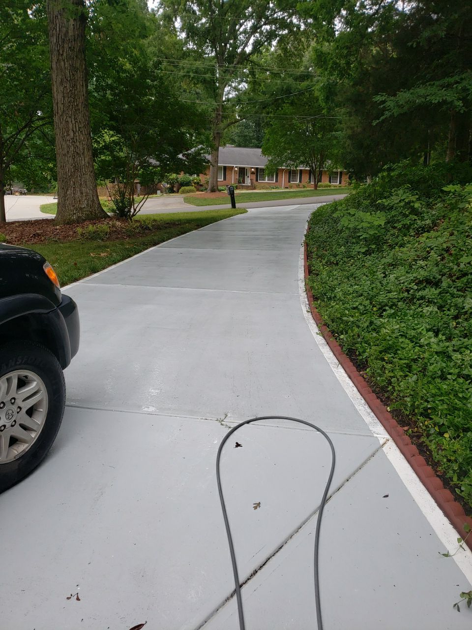 Deck clean using cleaner by G&H Home Tech Pros LLC
