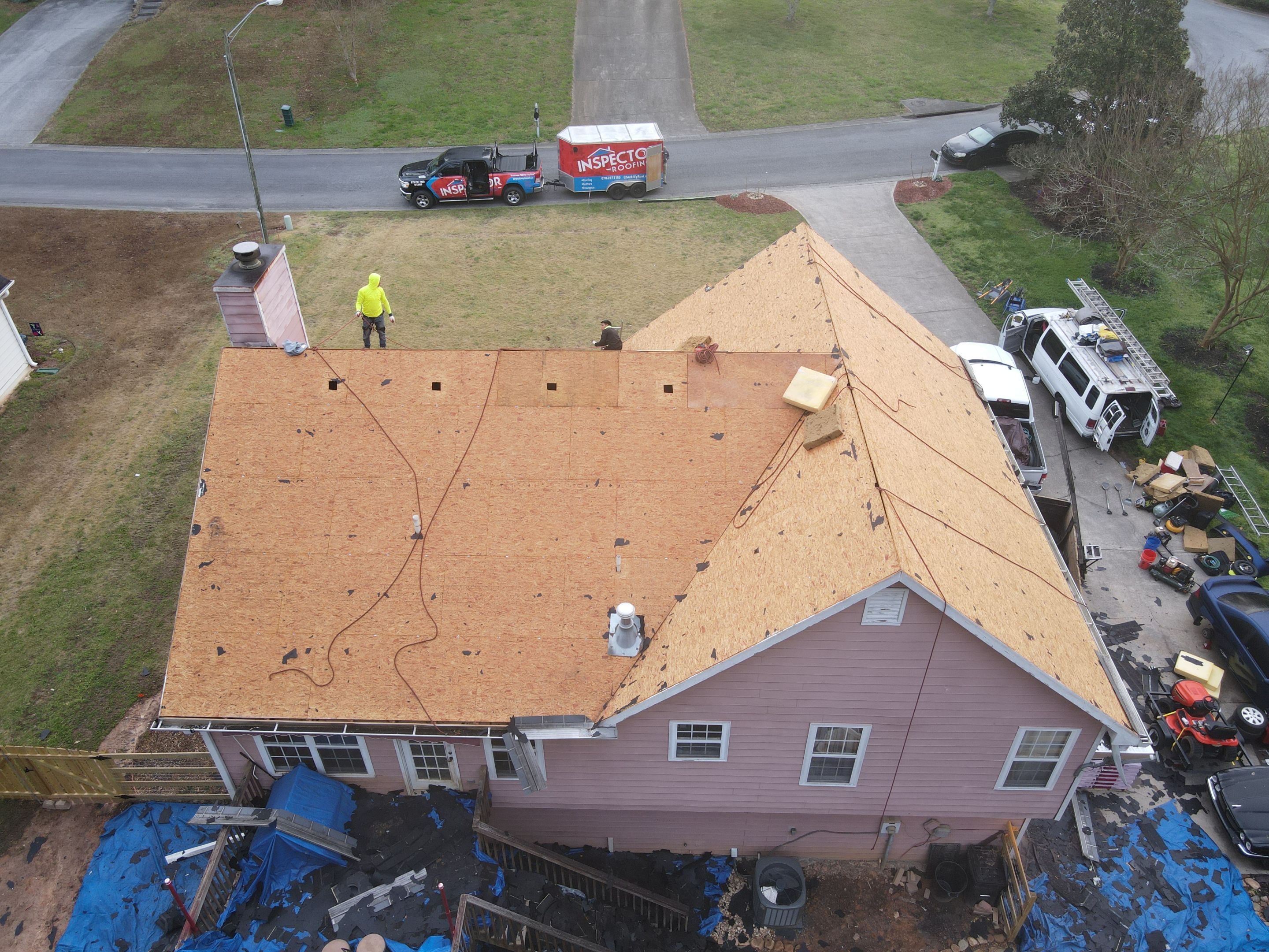 Residential Roofing Installation using Owens Corning by Inspector Roofing and Restoration