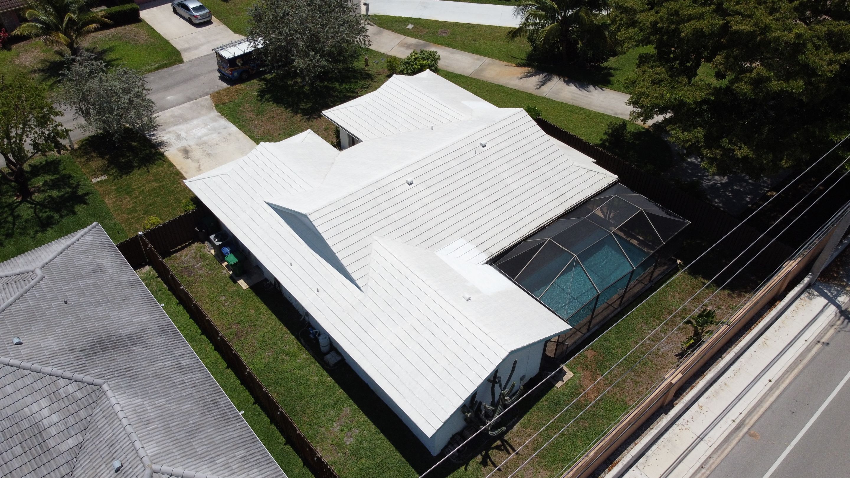 Residential Roofing Installation using 1" Nail strip metal roof by BLUES BROTHERS CONSTRUCTION CORP