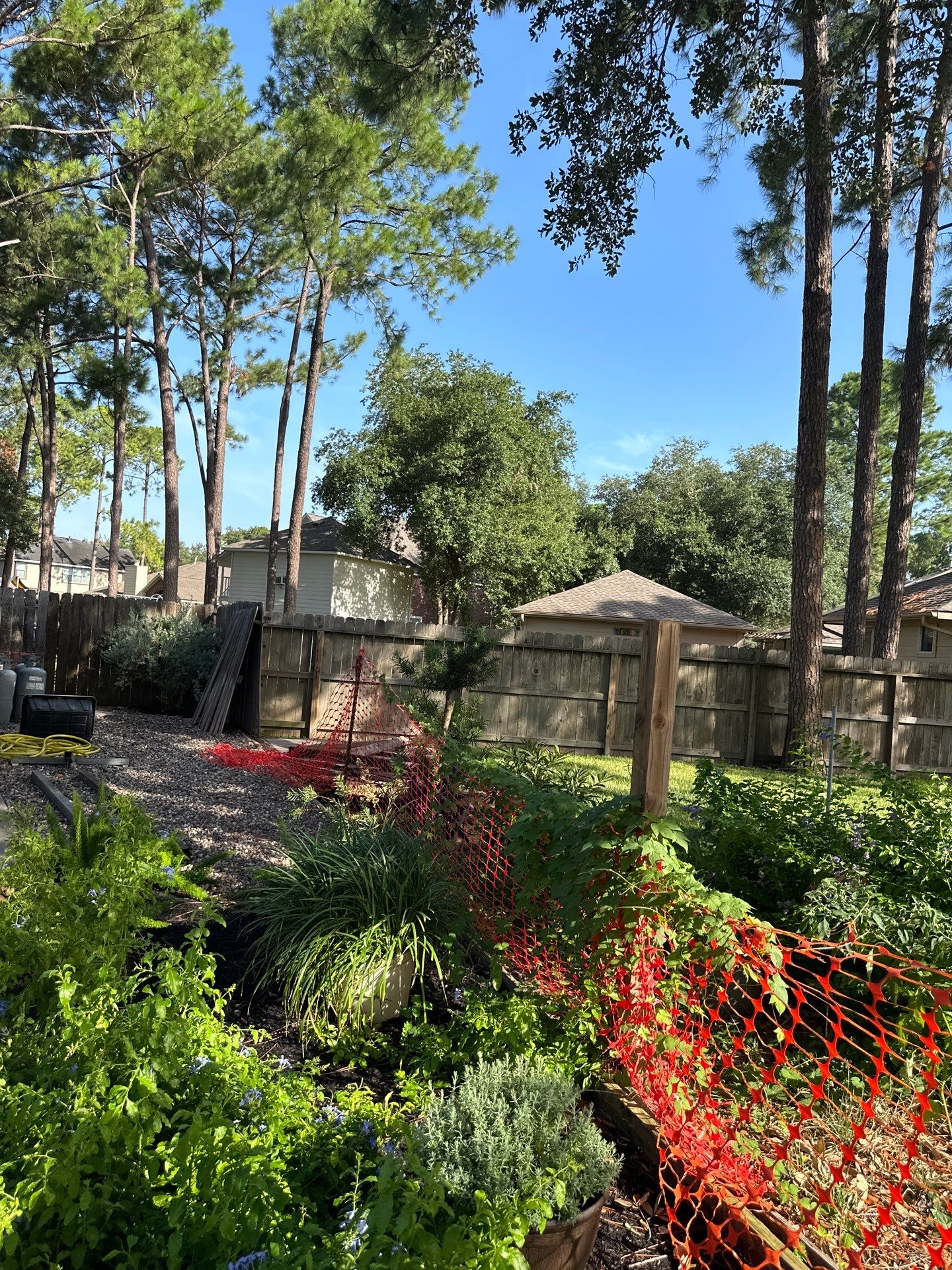 Wood fence project in Cypress by Tim's Fences