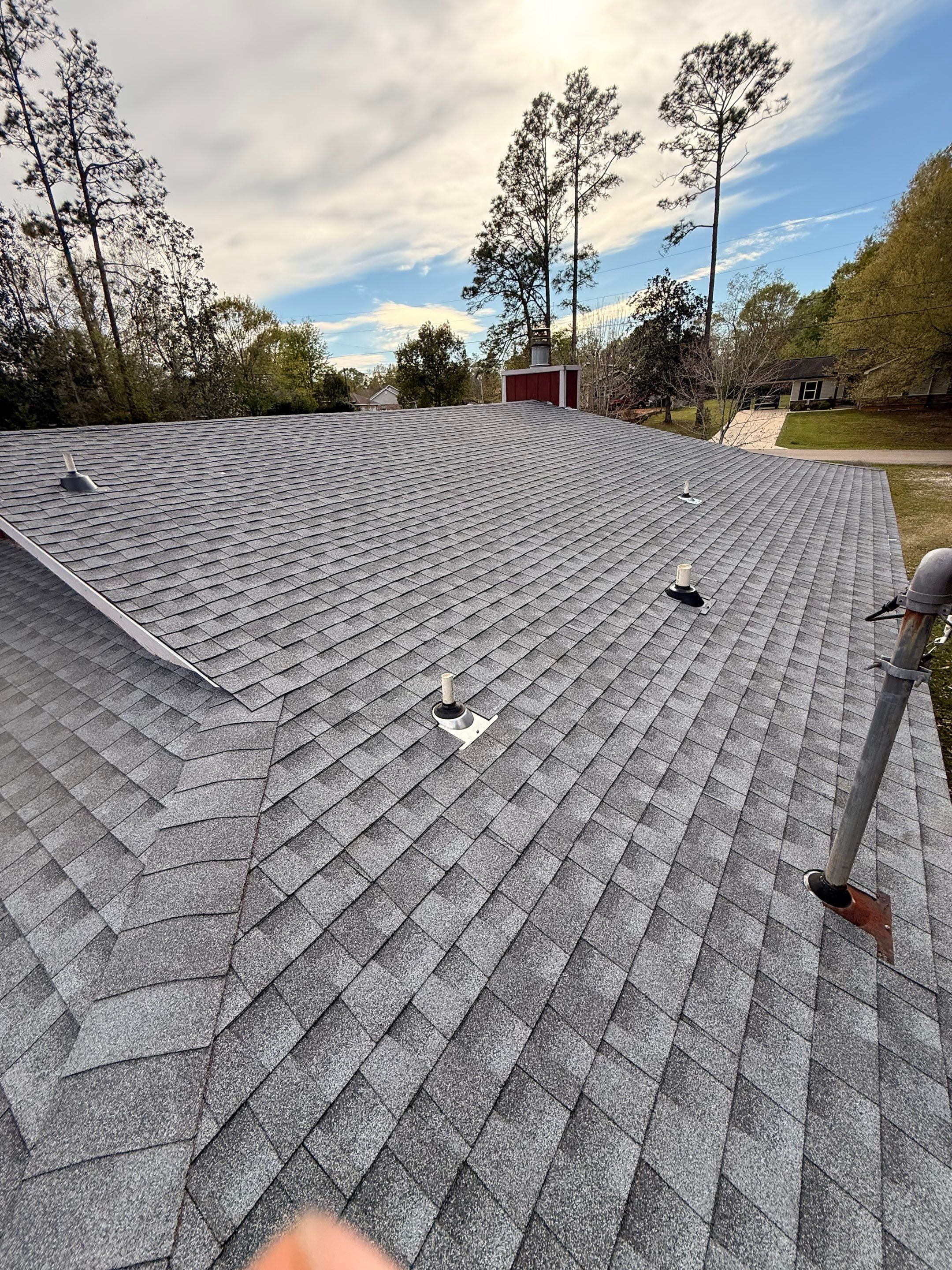 Full Asphalt Shingle Roof Replacement and Decking Repair in Carriere by Frontline Roofing