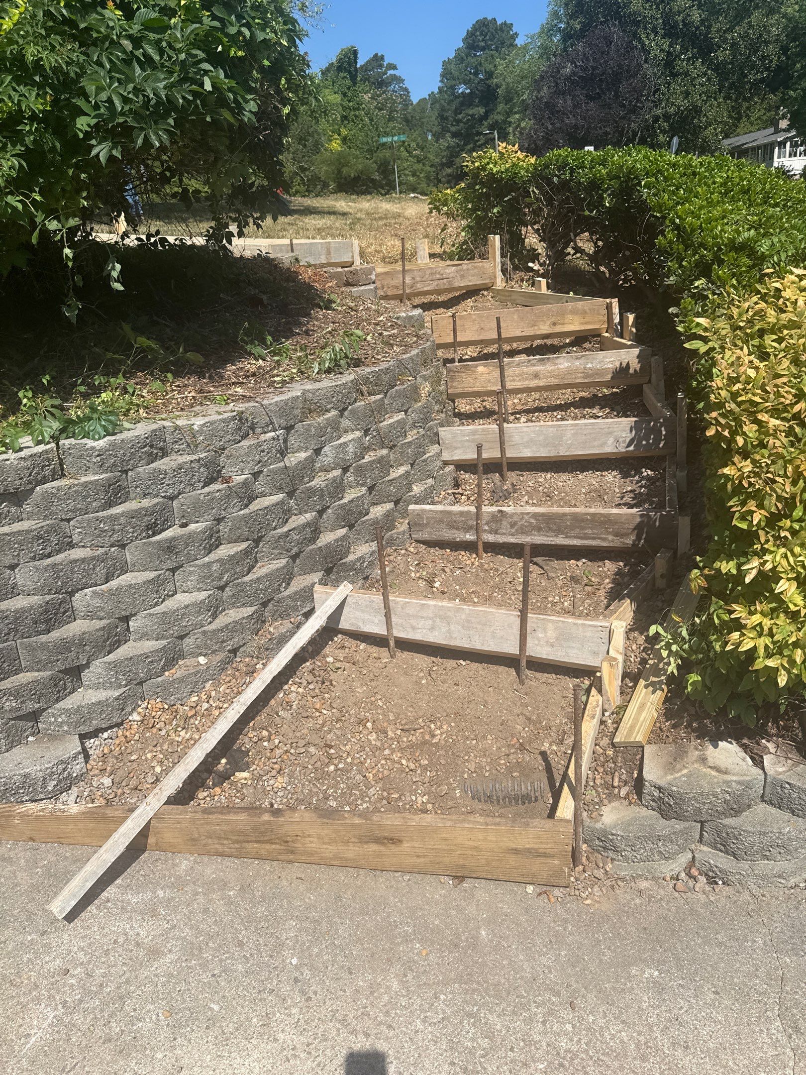Concrete transformation in Durham by Martinez Brother’s Nc Landscaping Inc