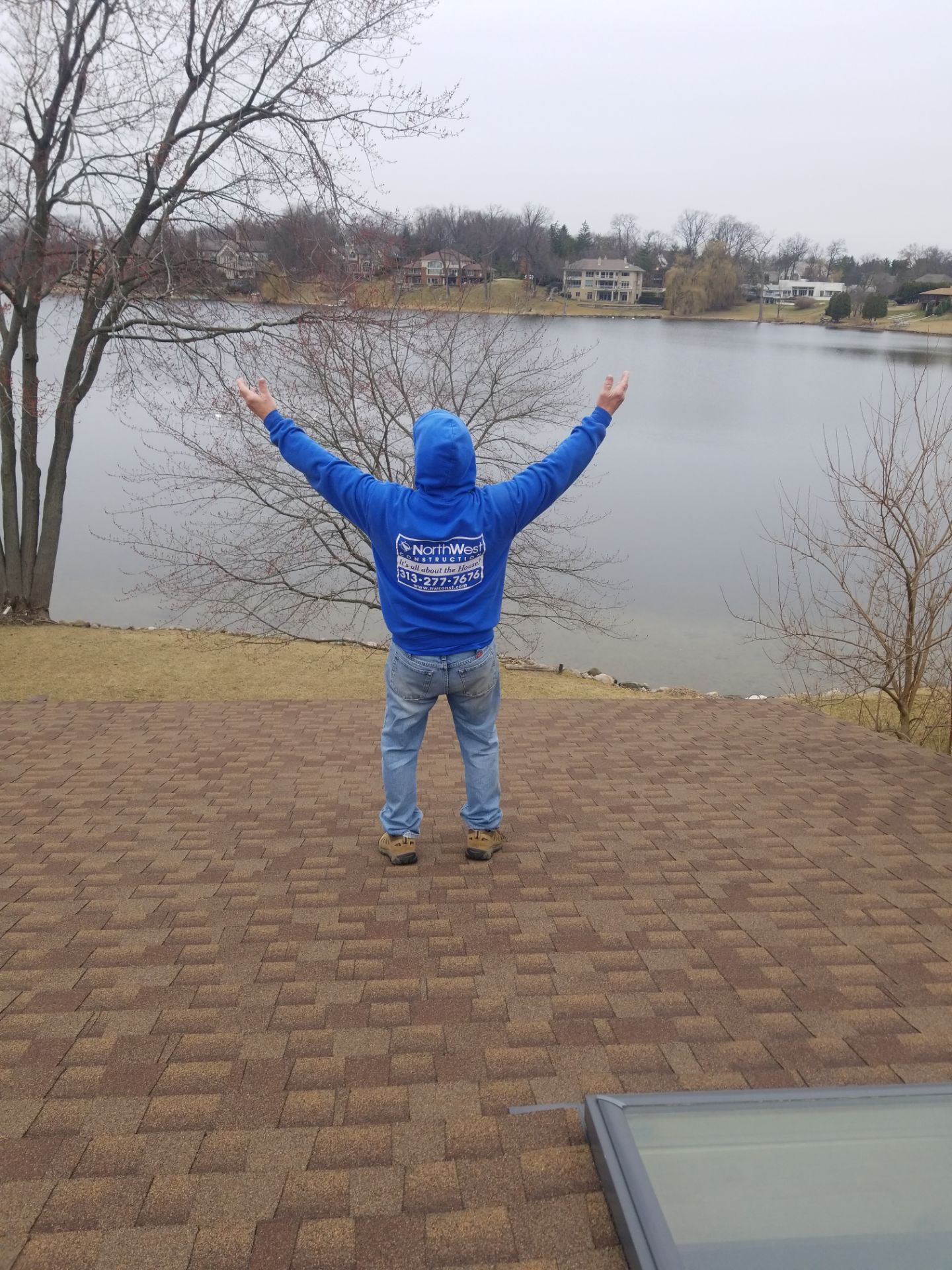 Velux Skylights, GAF Roofing, Front Porch Overhang by Northwest Construction 