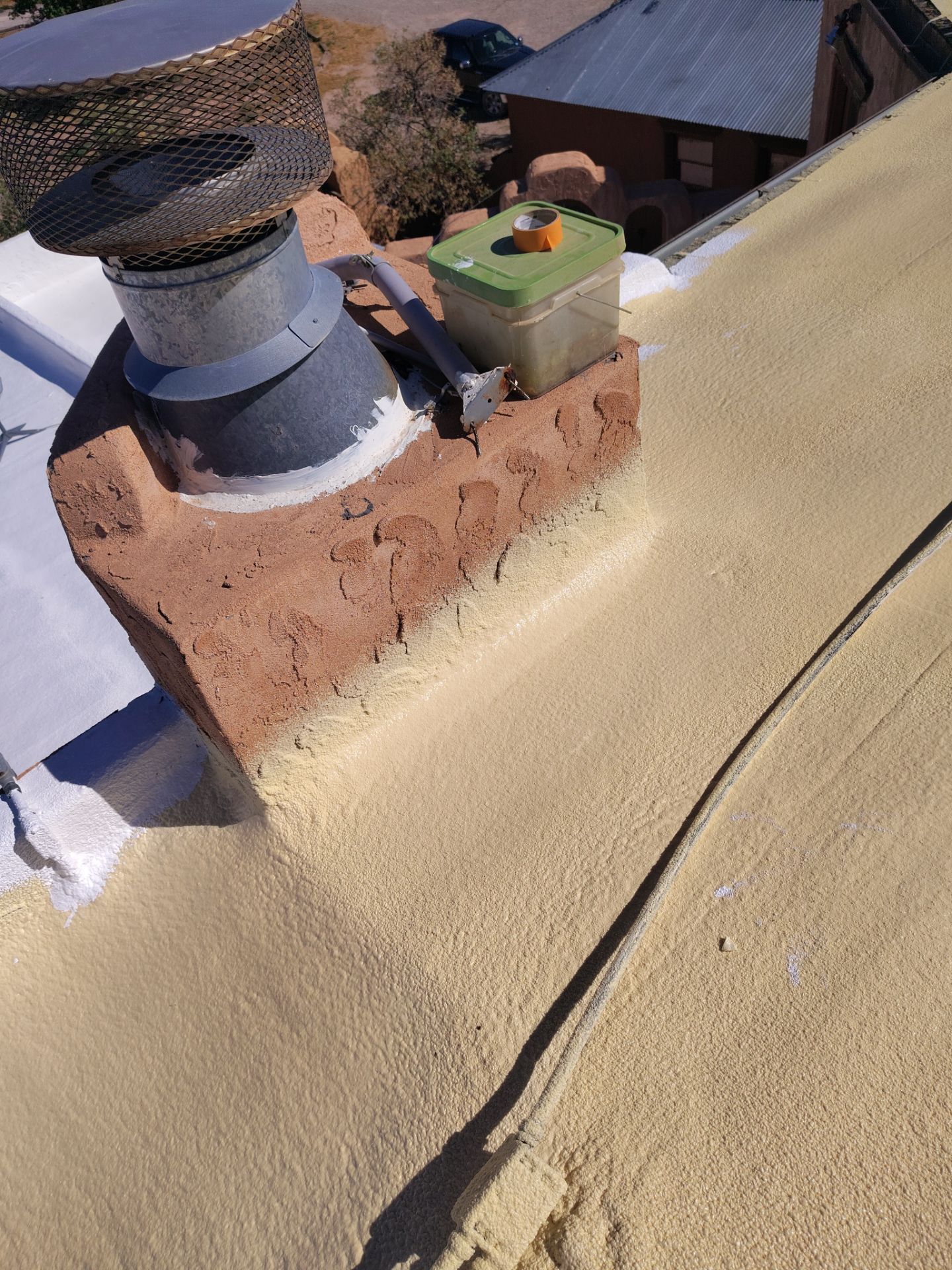 Residential roof application by SPF Services 