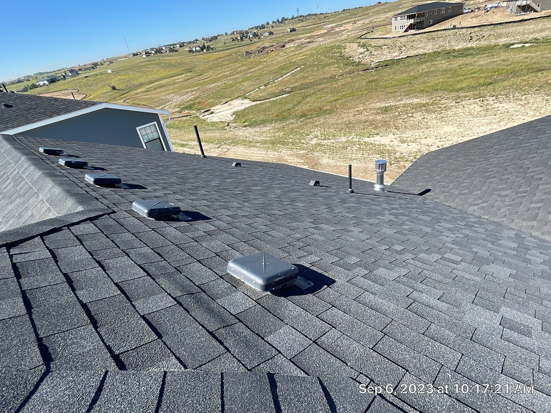 Residential Roofing Installation using Atlas Pinnacle Impact Black Shadow by Blue Peaks Roofing LLC 