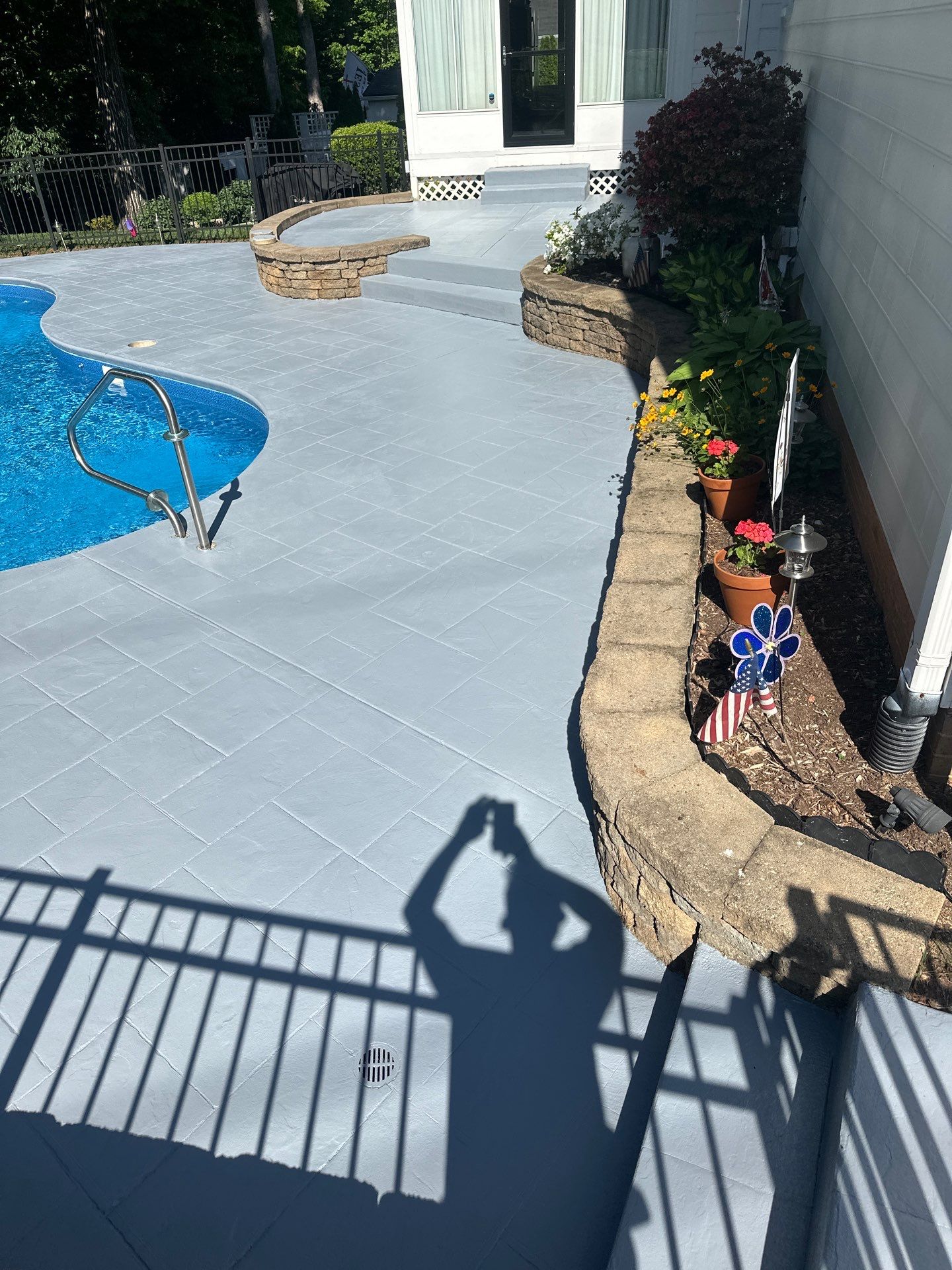 Pool Deck using AcryFin by DuraSeal