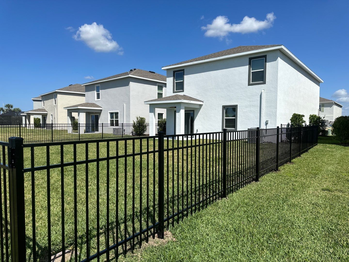 Aluminum Fence Installation using Black 3 Rail Aluminum Fence by Asap fence and gates, LLC