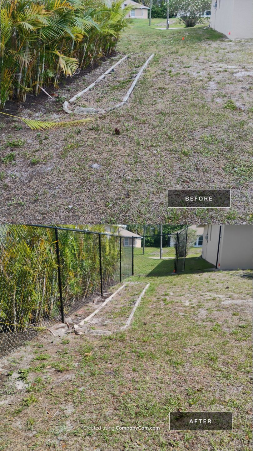 Black Chain Link Fence in North Port by True Fence LLC