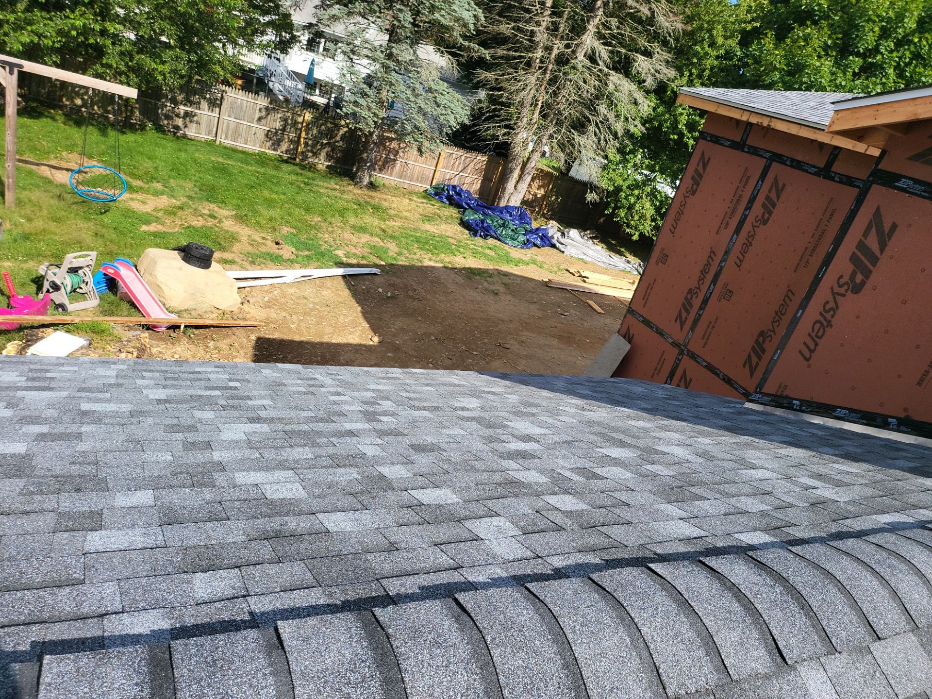 Residential Roofing Installation using Owens Corning TruDefinition Duration AR - Slatestone Gray by A Plus Exterior