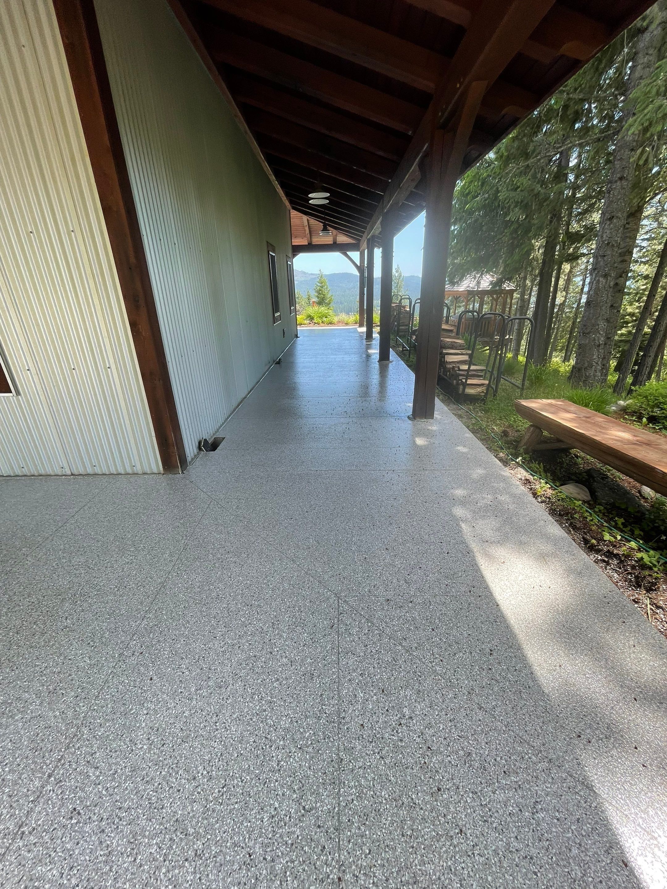 Patio Transformation using Mt Everest by Croc Coatings, LLC
