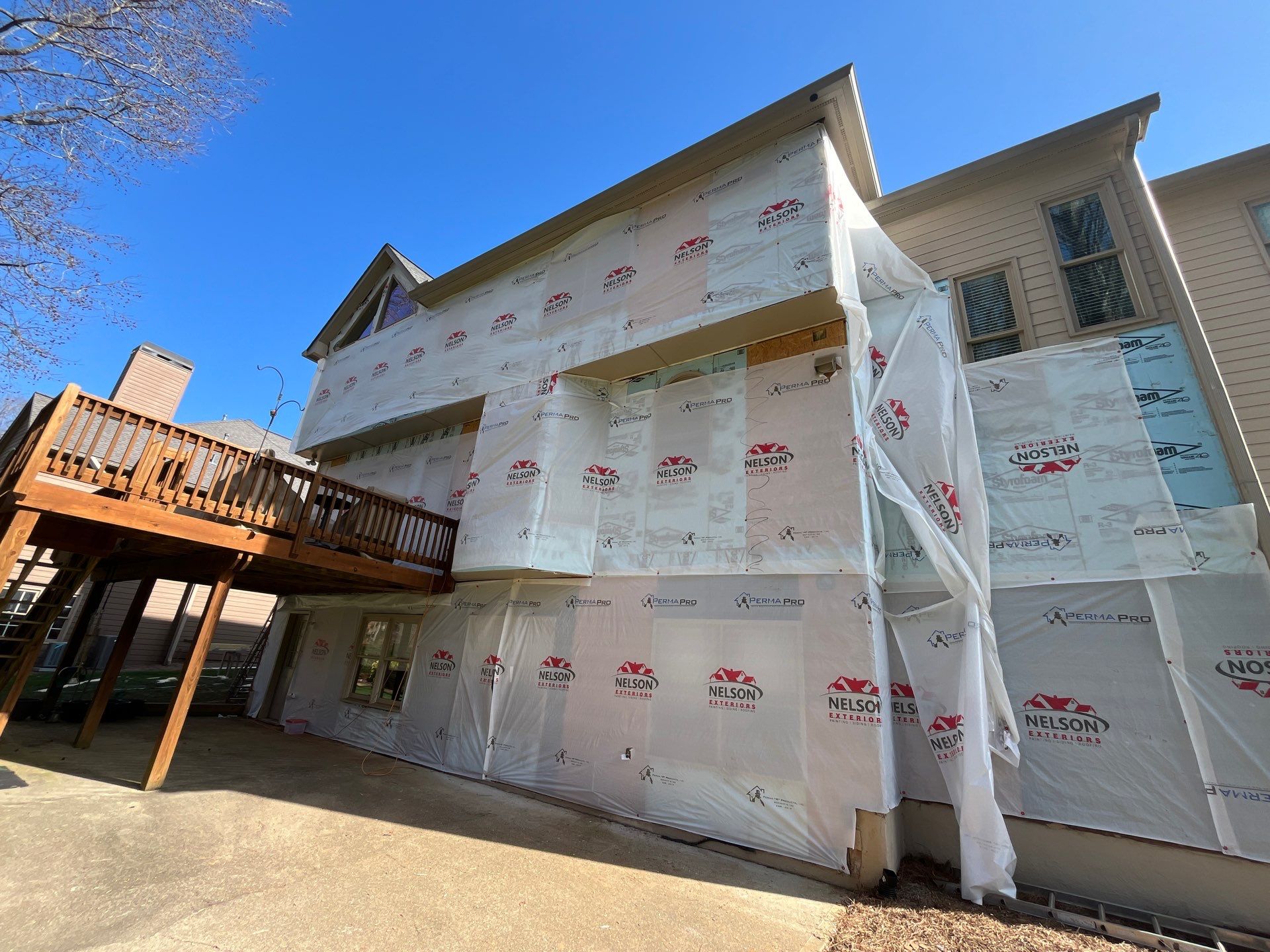 James Hardie Siding Replacement, Rotten Wood Replacement, Exterior Painting, and Front Porch Column Replacement by Nelson Exteriors 