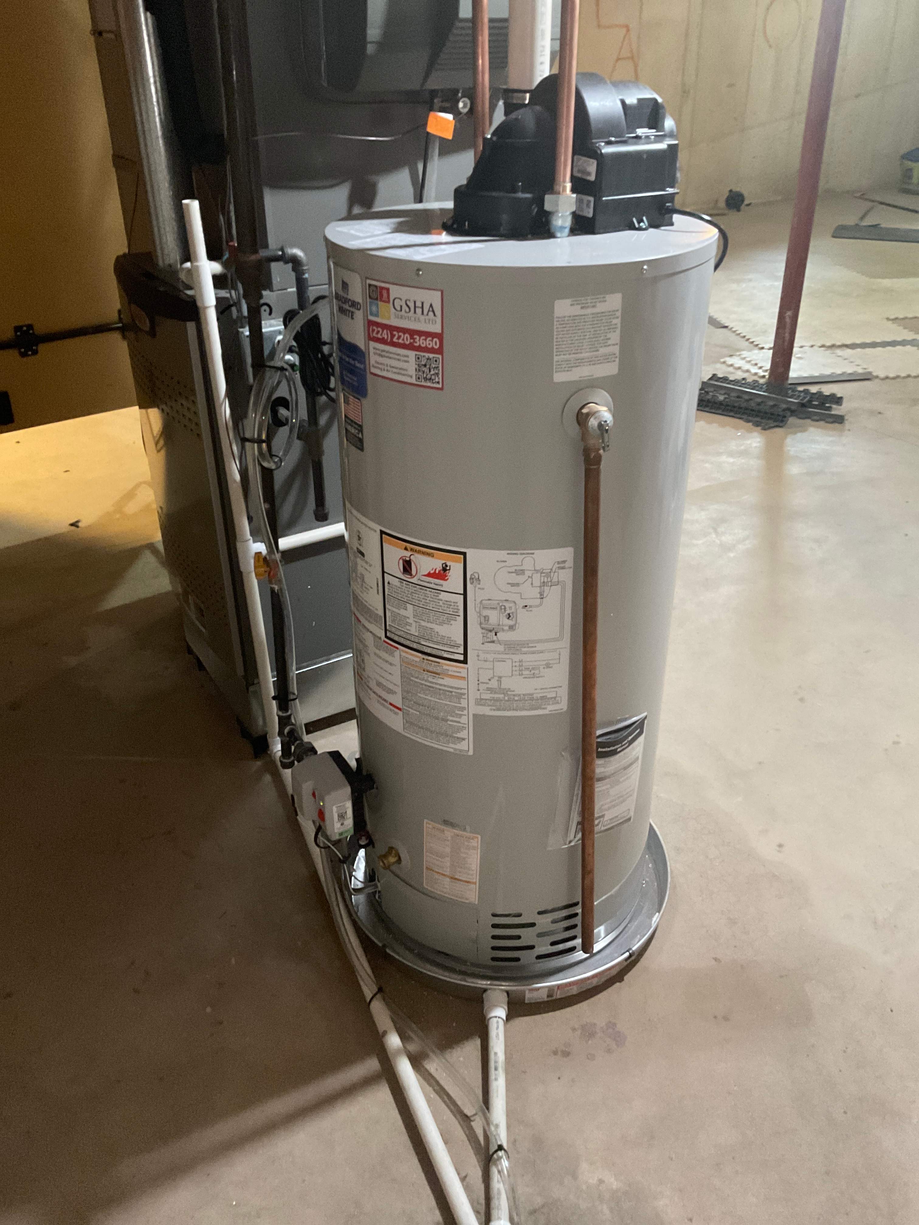 Bradford White Tank Water Heater Installation in Palatine, IL – Reliable Hot Water for Your Home by GSHA Services LTD