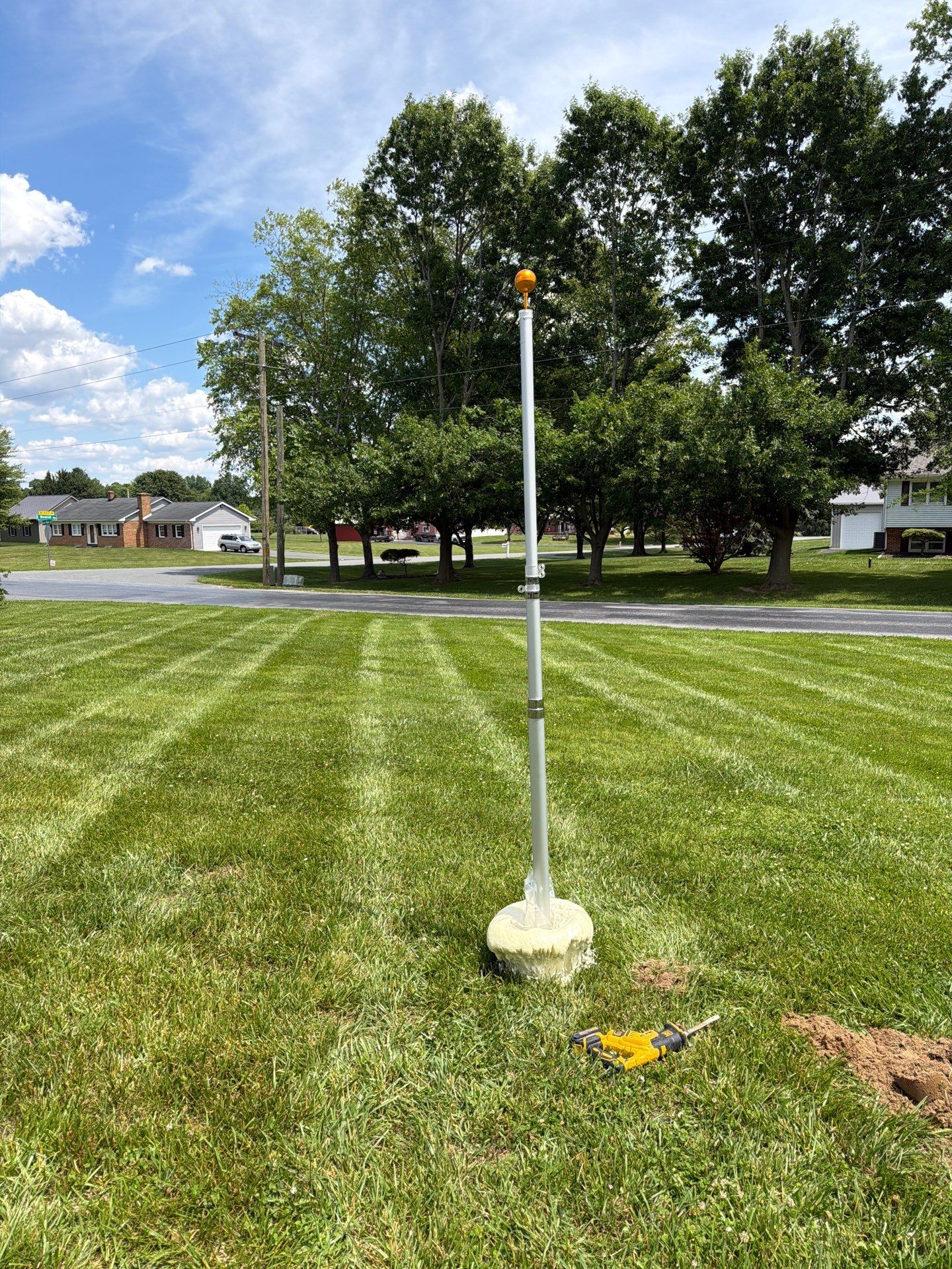 20-Foot Flagpole Installation by Laser Focused Solutions LLC