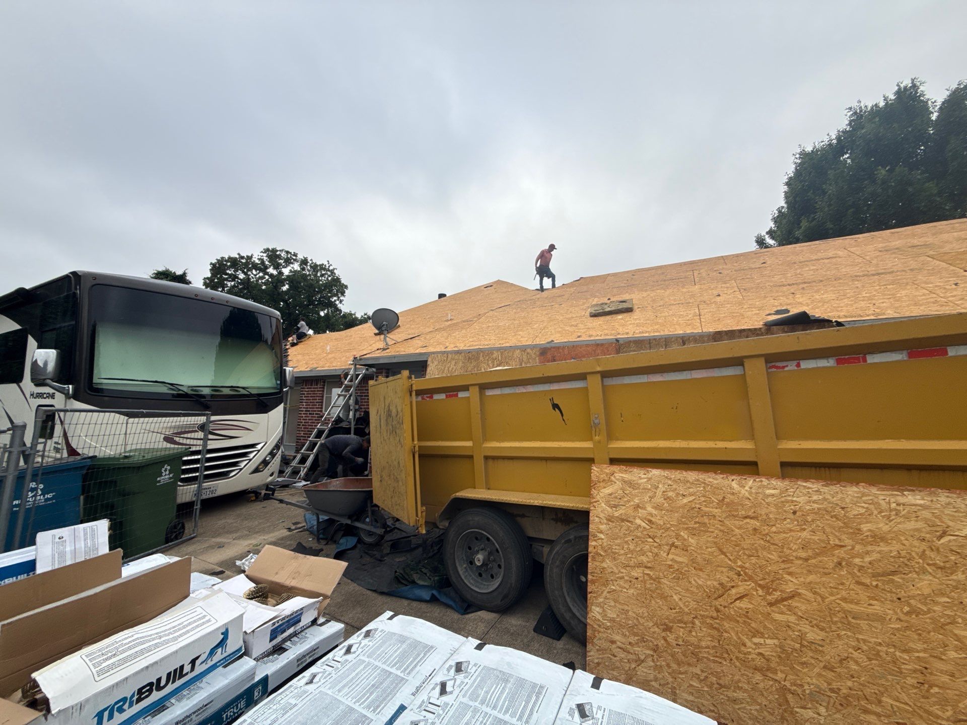 Residential Roof Replacement with IKO Cambridge Shingles in Shady Shores by First Out Roofing 