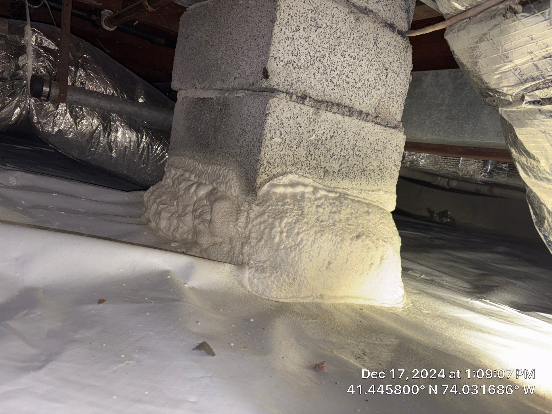 Crawl Space Encapsulation using Closed Cell Spray Foam by NYS Foam & Energy