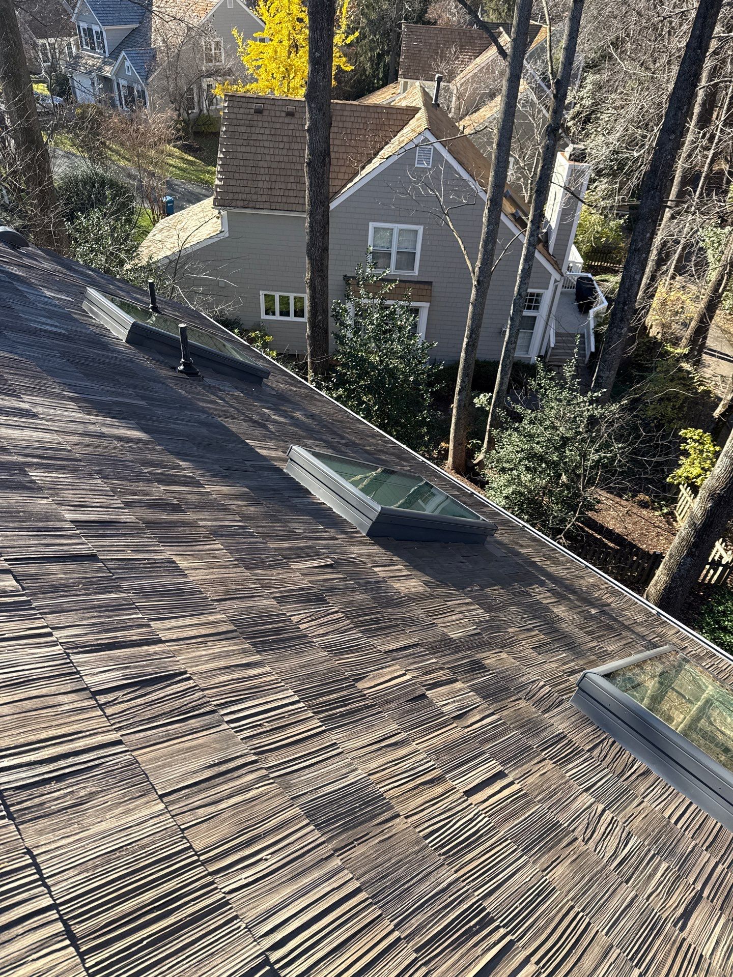 Reston :  Residential Roof Replacement with Brava Synthetic Cedar Shake Class C Natural  by RM Banning, Inc.